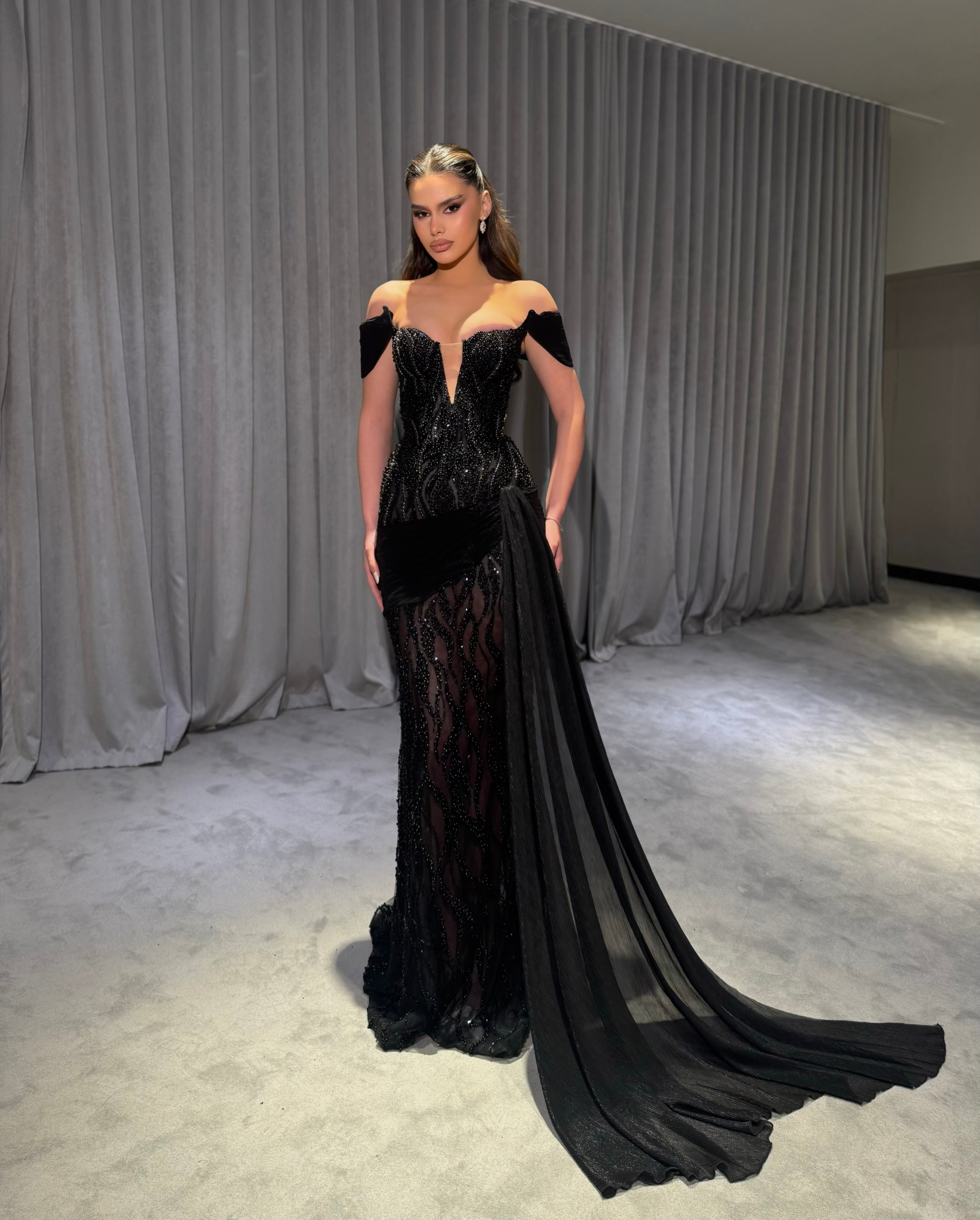 corset dress with train Lèa