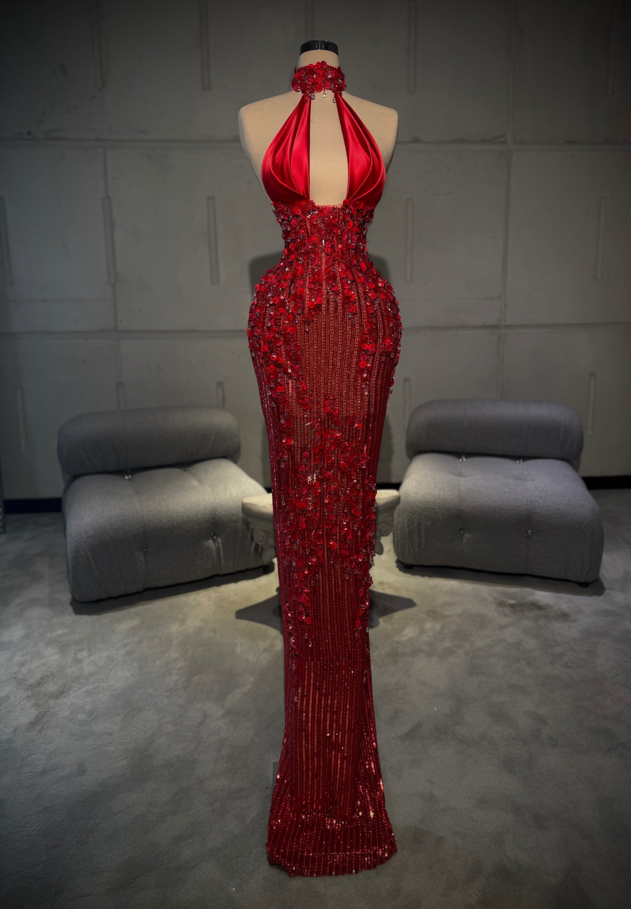 Rachael - Crystal Halter Gown  Walone LLC