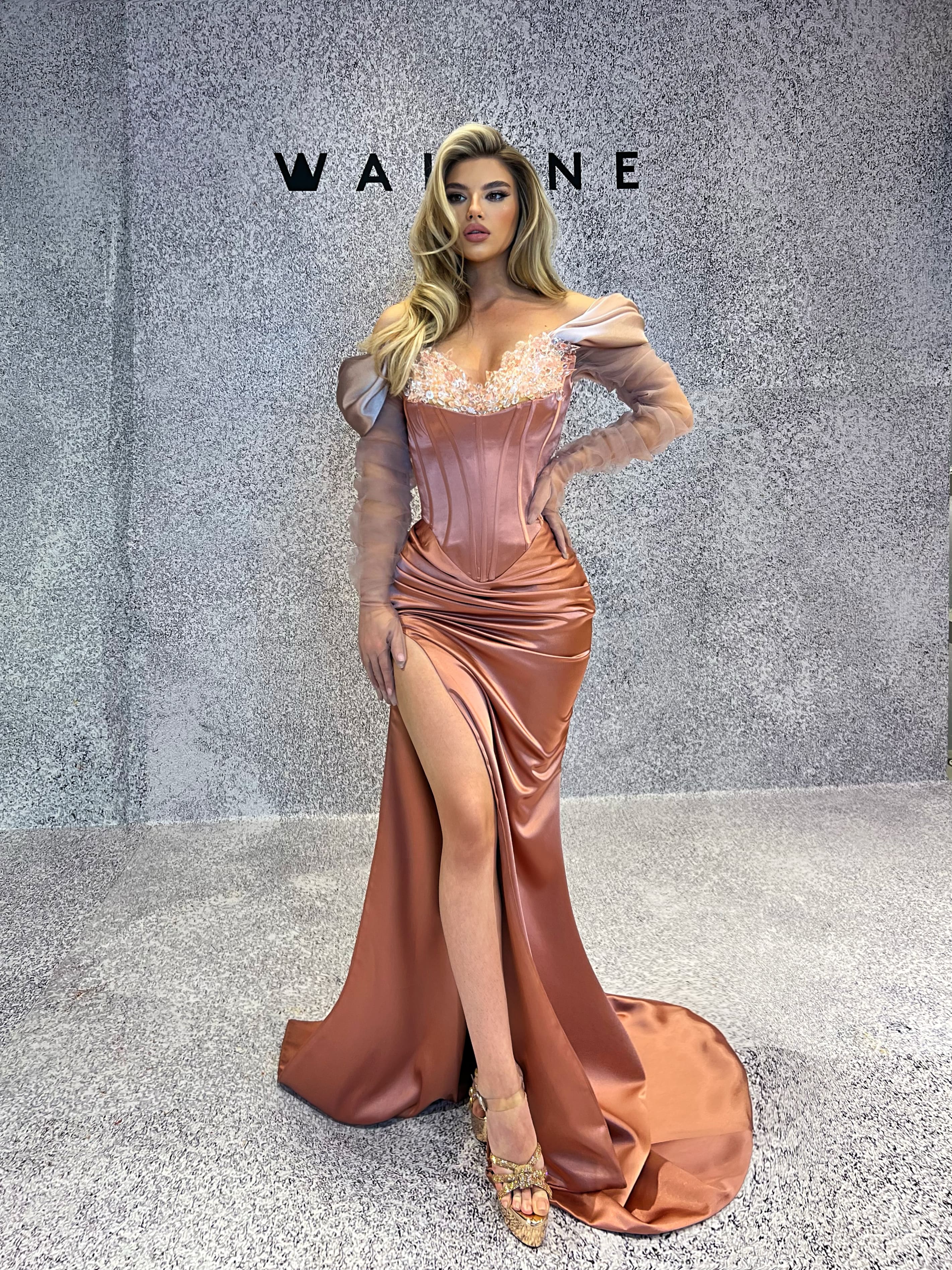 open lace back dress Spotlight Pink dress with gloves – The Mesh Store