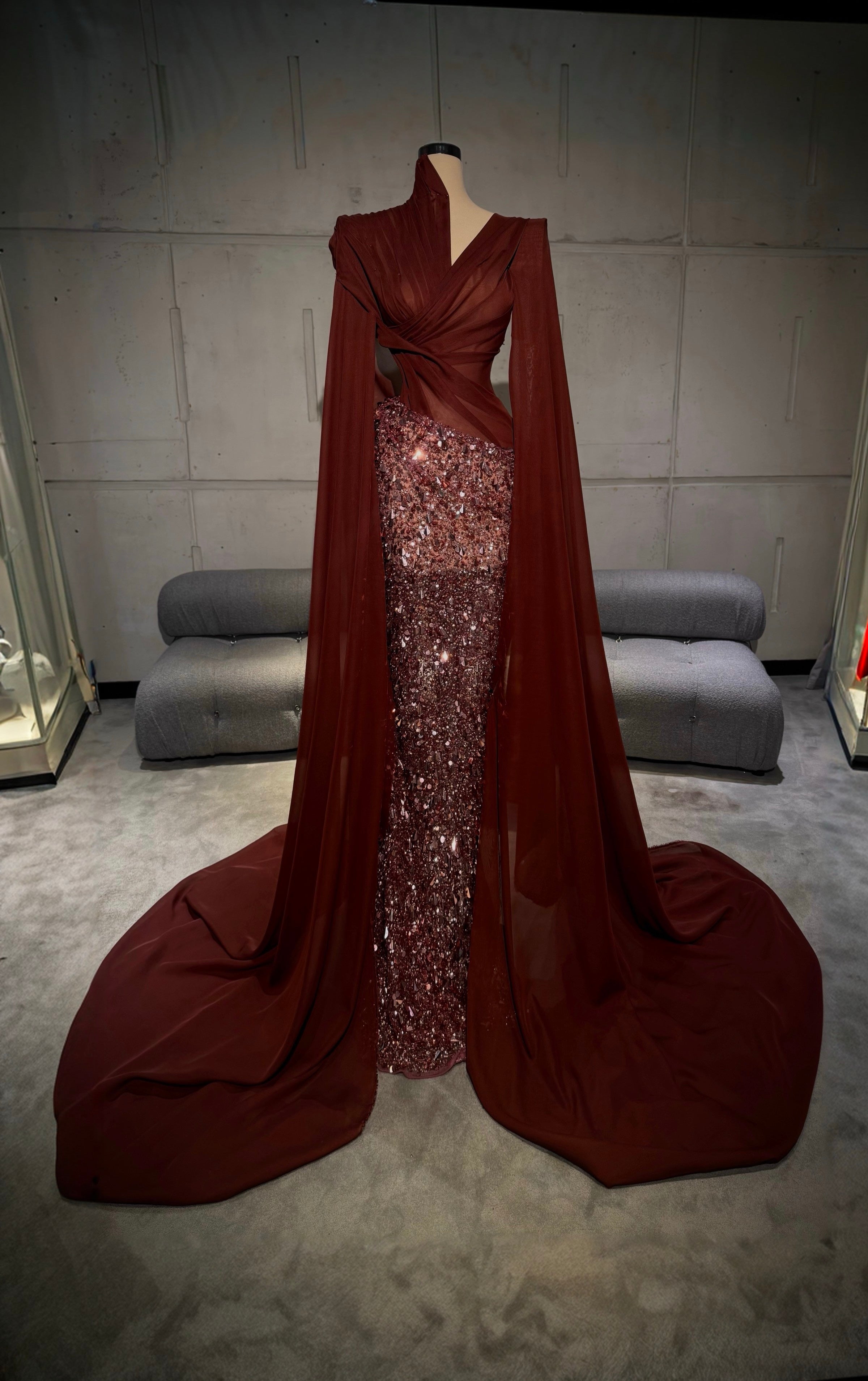 Egia - Crystal Cape Gown