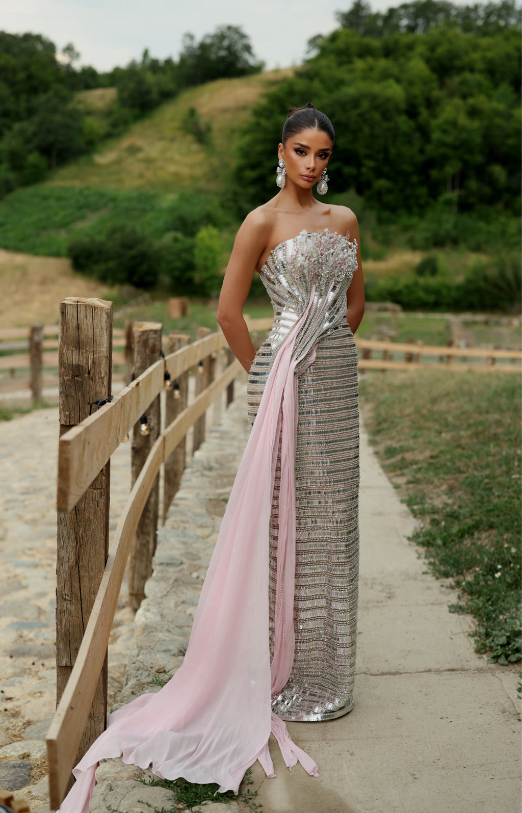 Eliette - 3D Floral Bodice Gown