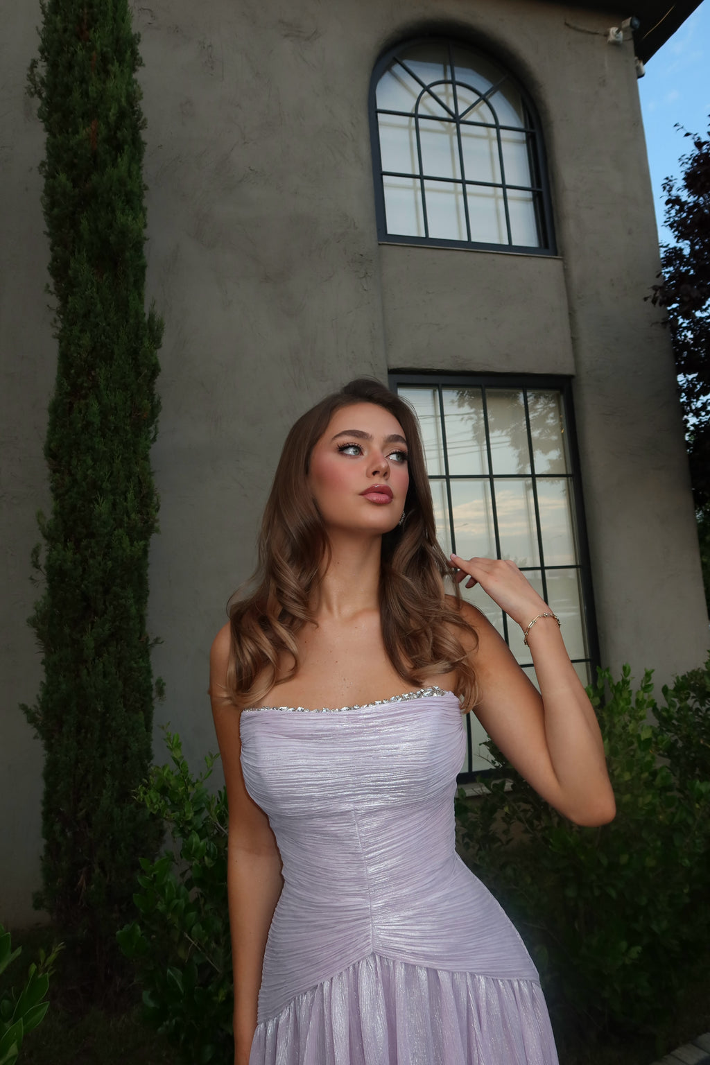 Amaia - Strapless Draped Gown