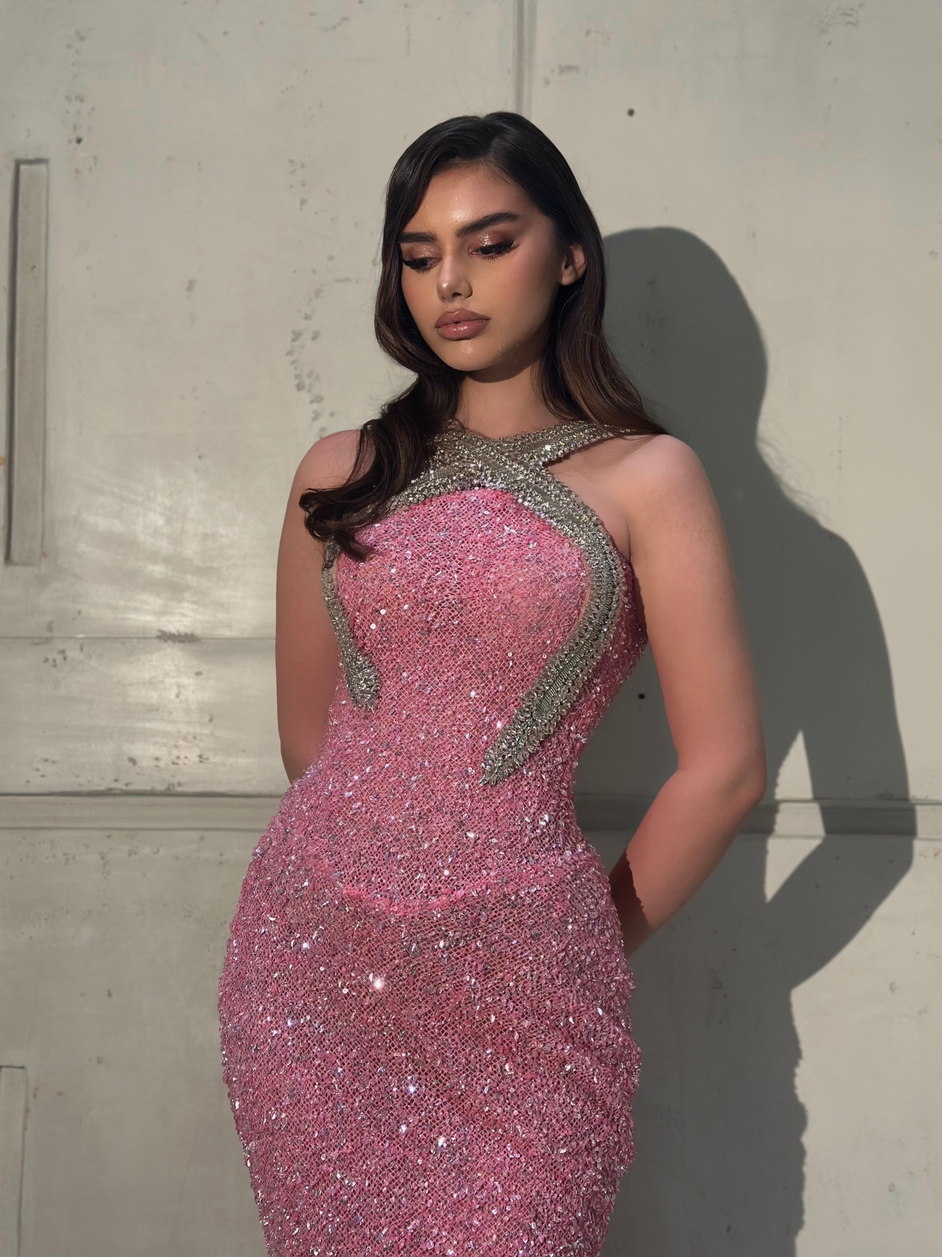 Rènika – Crystal Halter Gown