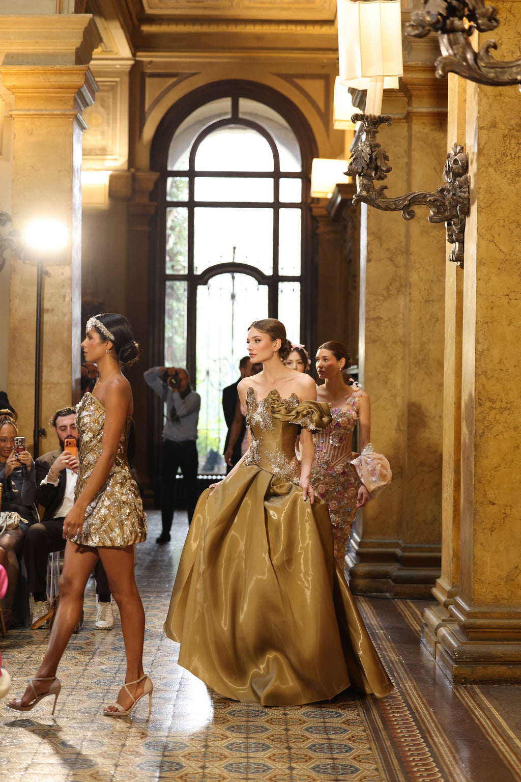 Tiná - Embellished One Shoulder Ball Gown