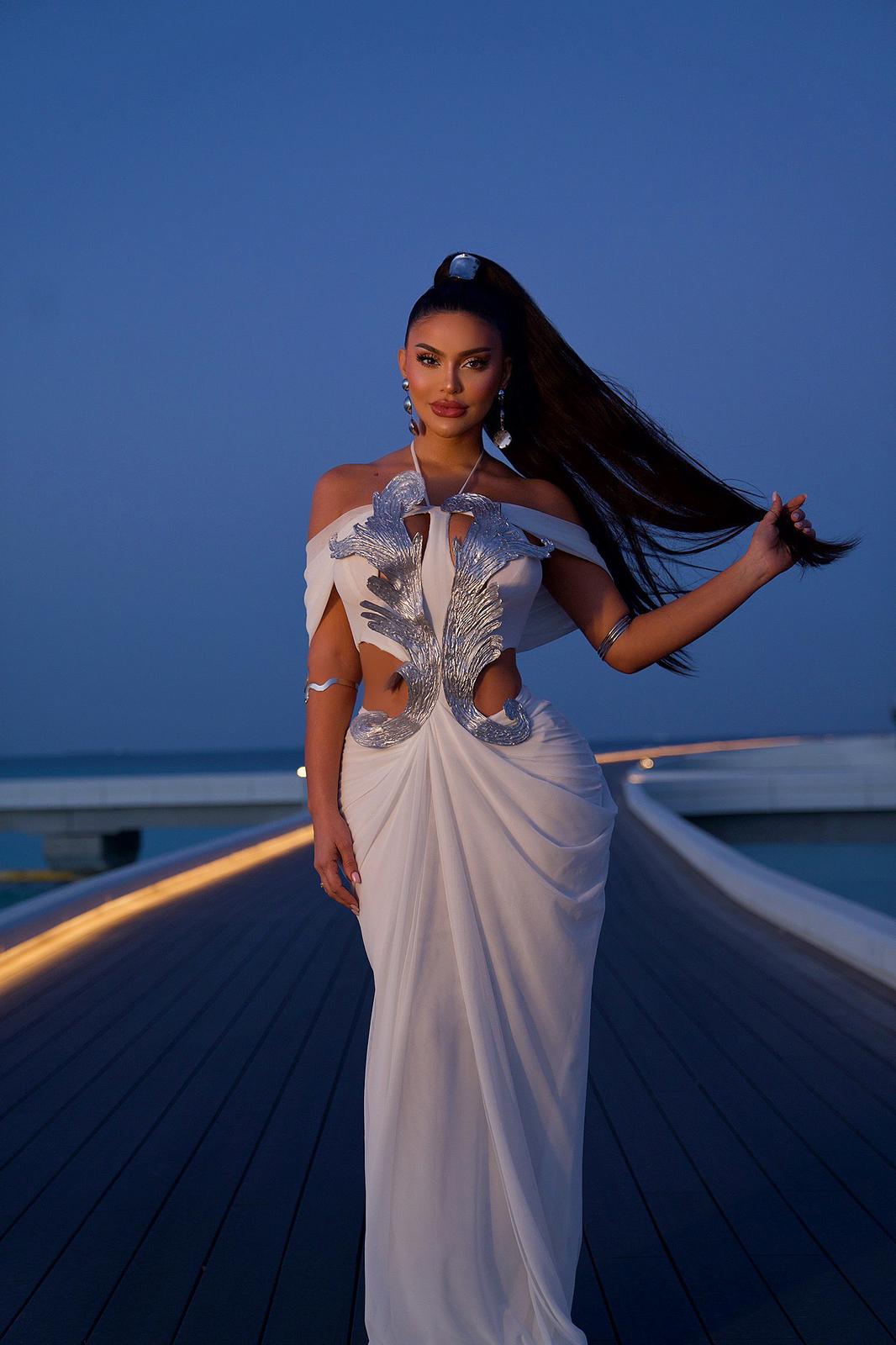 Andrea Gaviria - White Cutout Dress