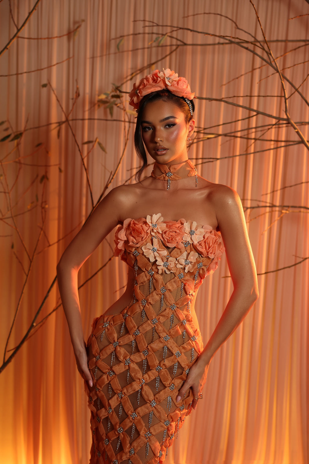 Araya - Floral Mermaid Gown