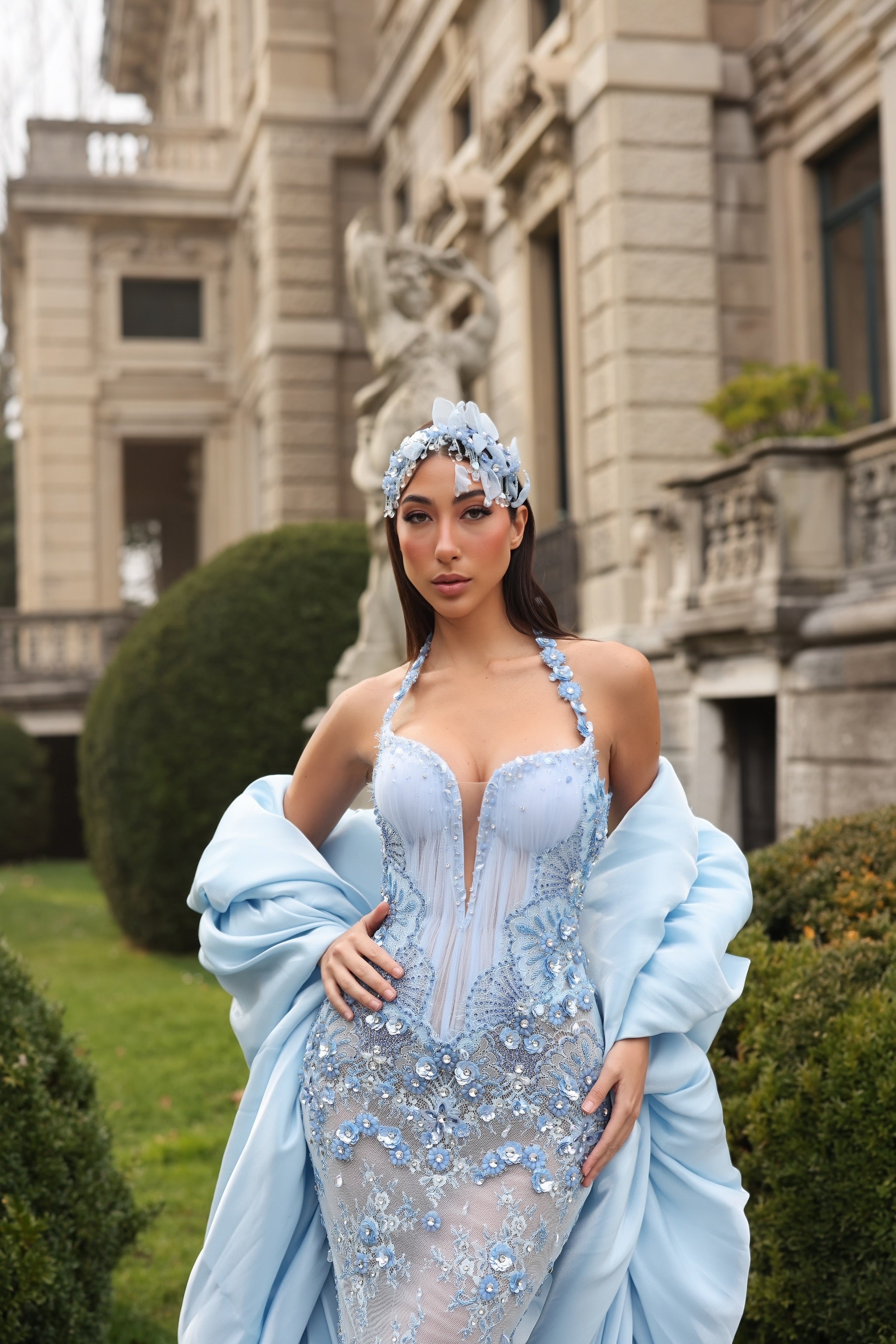 Angélica - Halter Beaded Gown