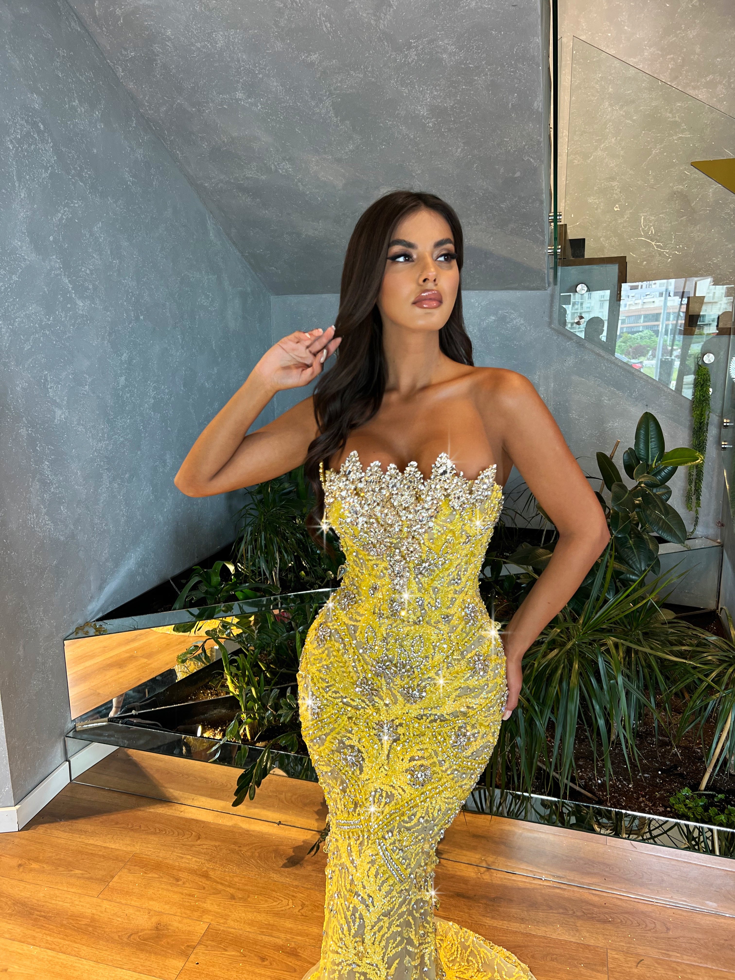 Yellow Sparkly Dress