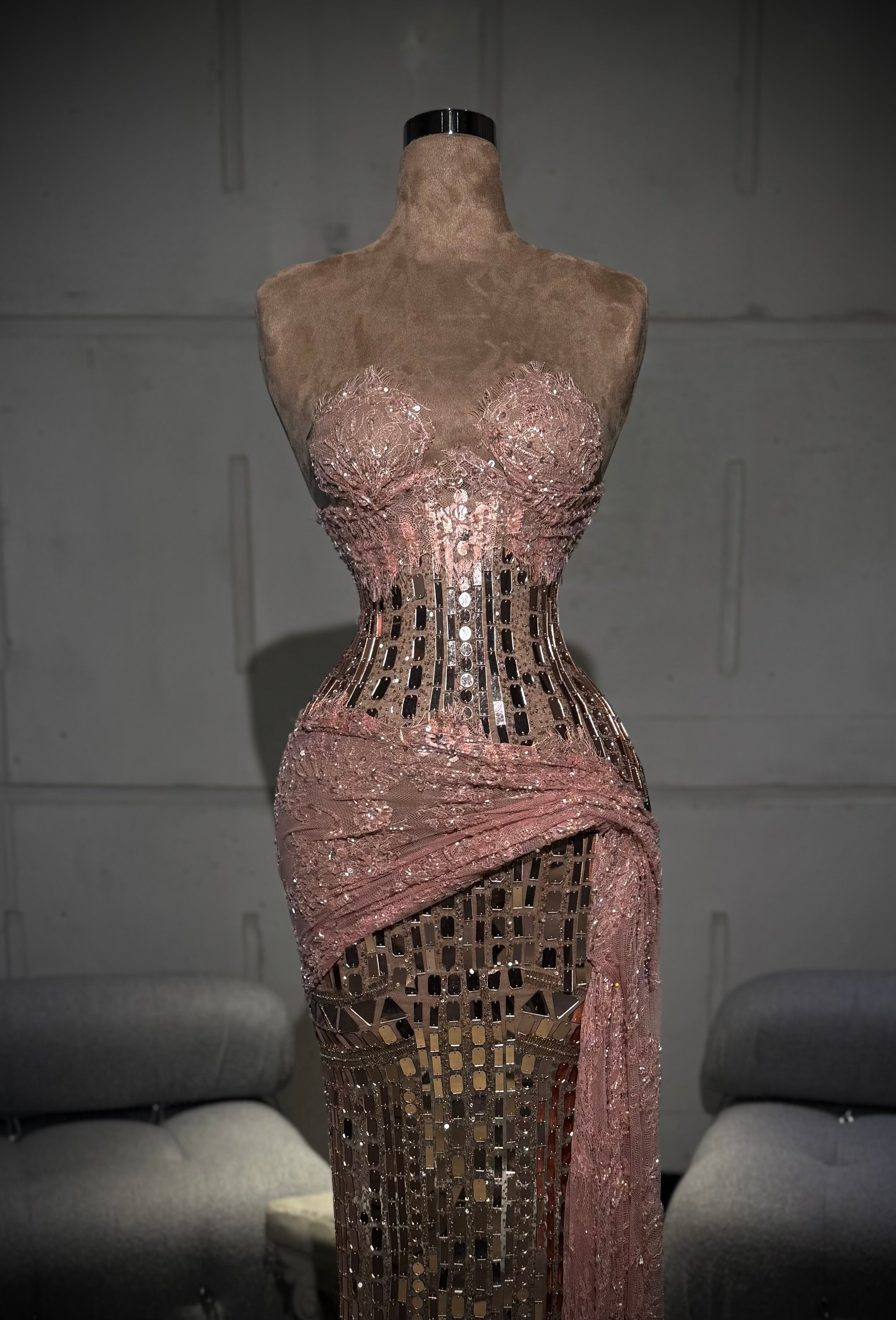 Amada - Mirror mosaic gown