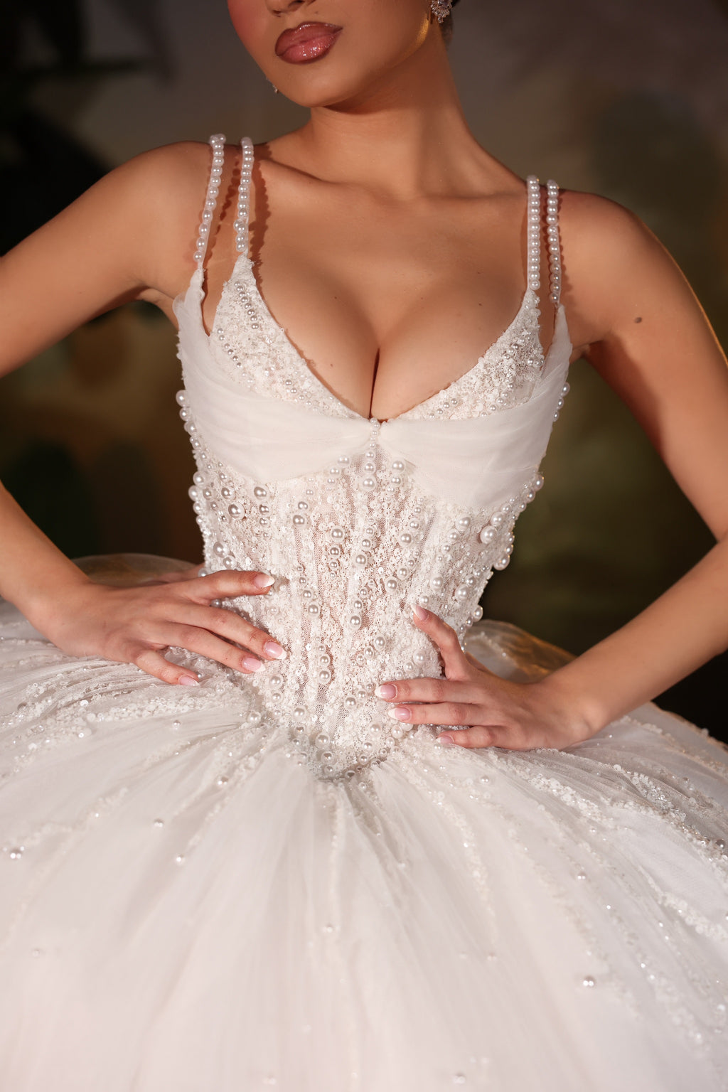 Lariána - Pearl Tulle Ballgown