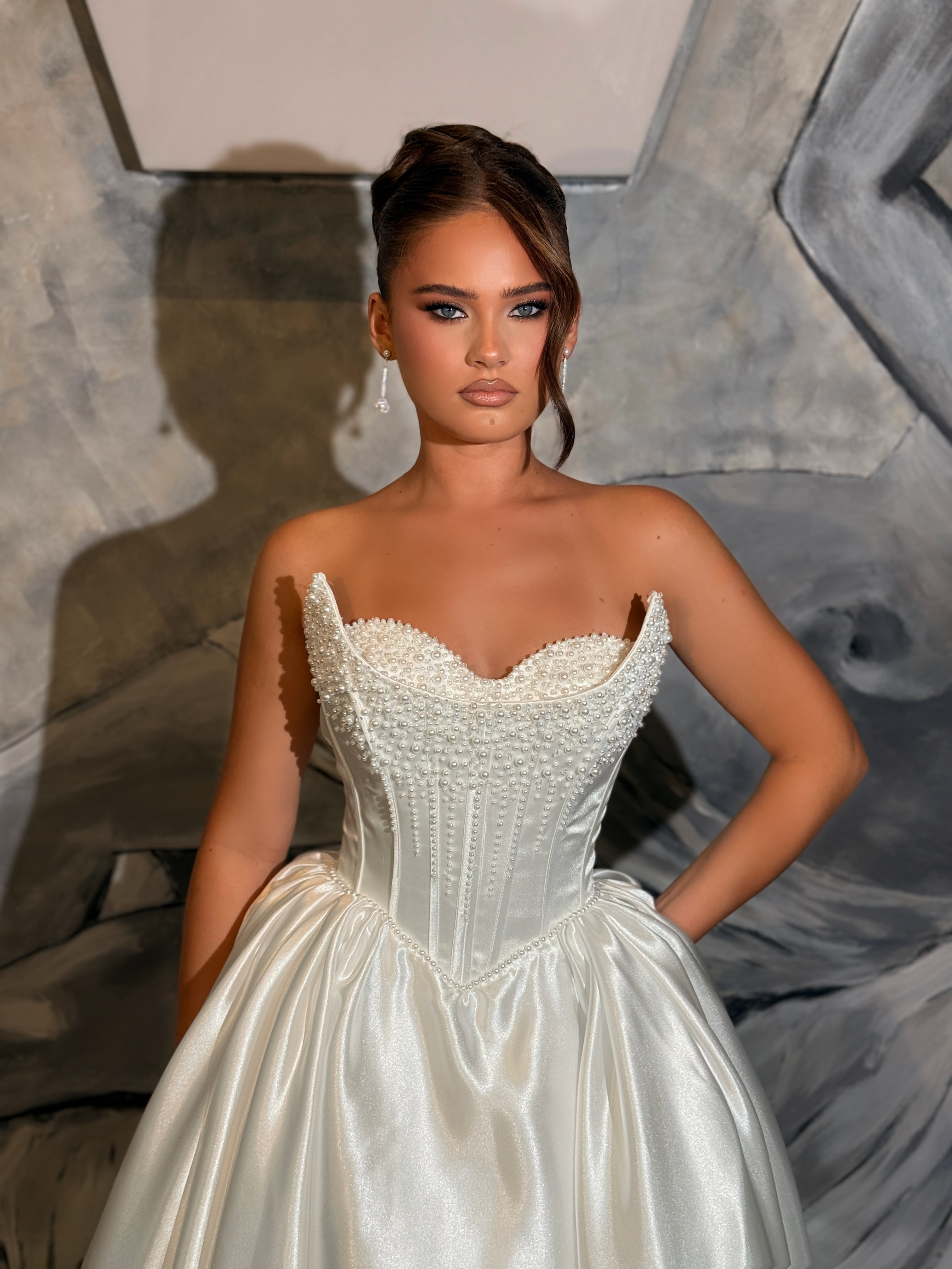 Alessandra - Pearl corset bridal gown