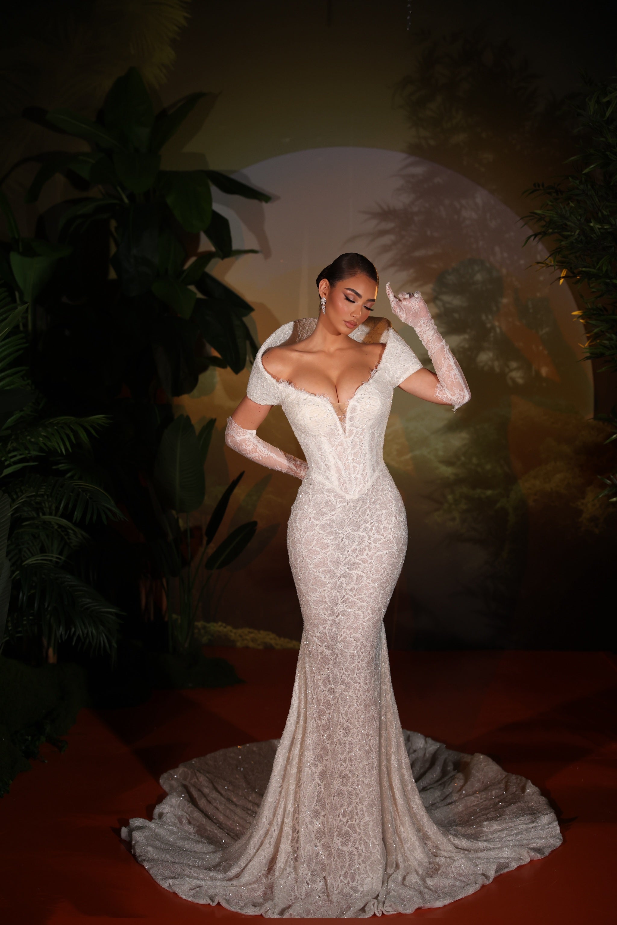 Clarisse - Off Shoulder Lace Mermaid Gown