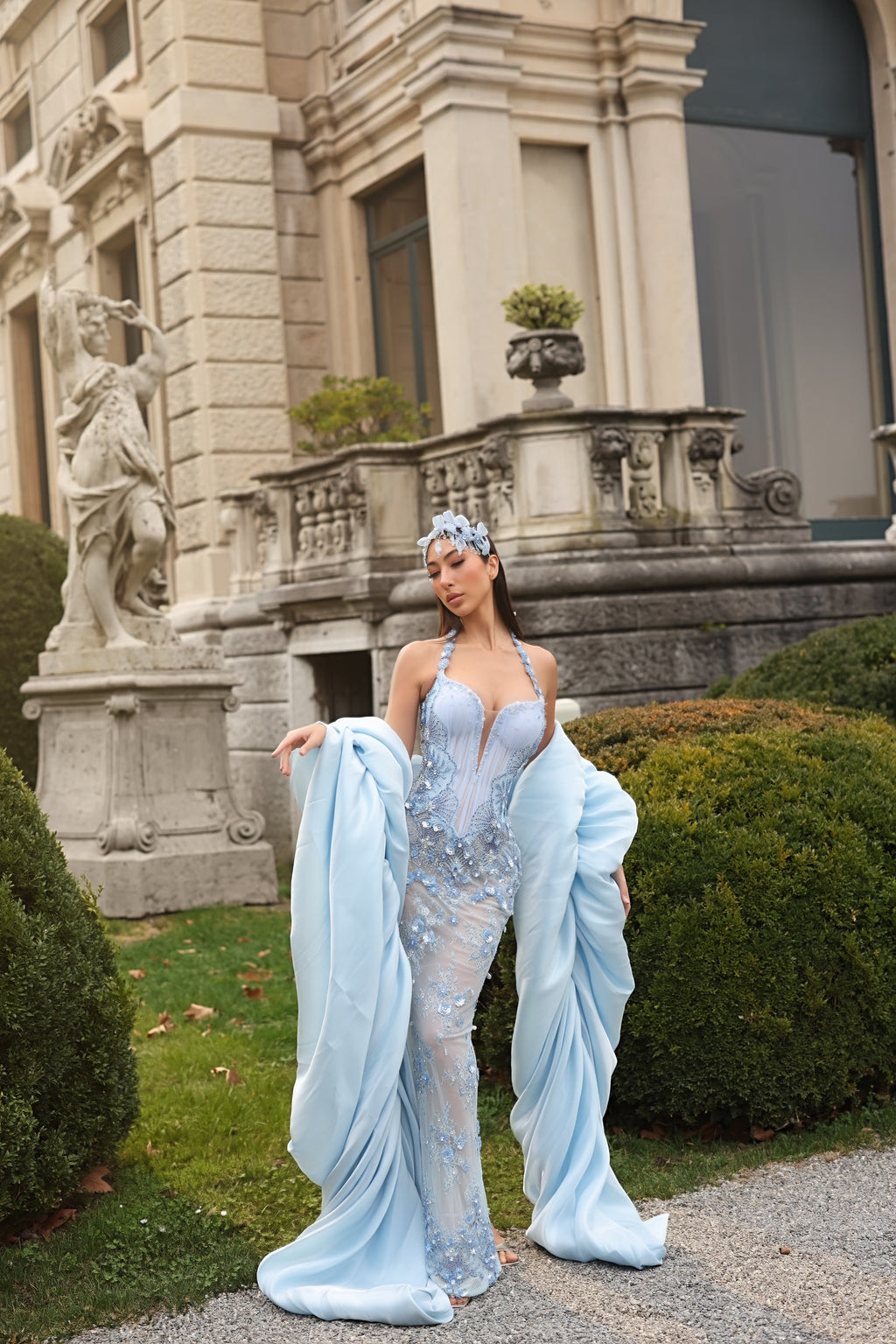 Angélica - Halter Beaded Gown