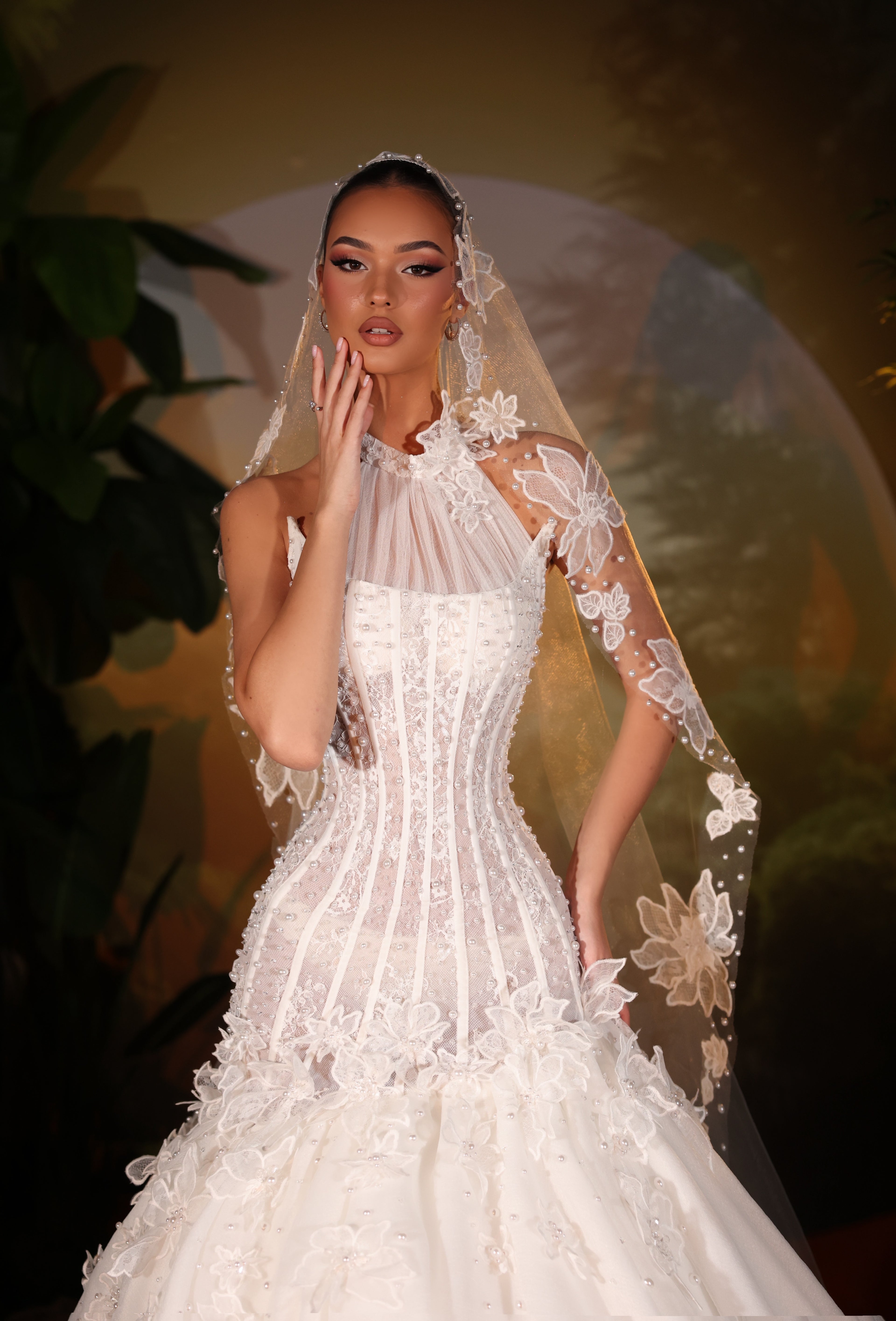 Averline - Halter Neck with Structured Corset Bodice