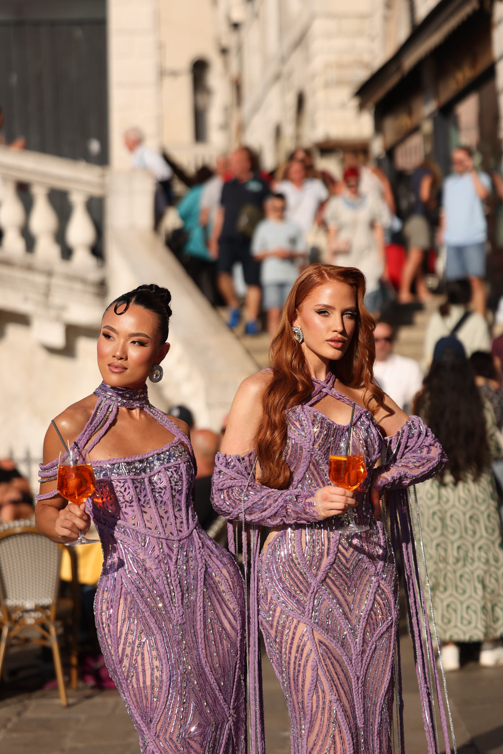 Ronita - Braided Gown with Crystal Collar