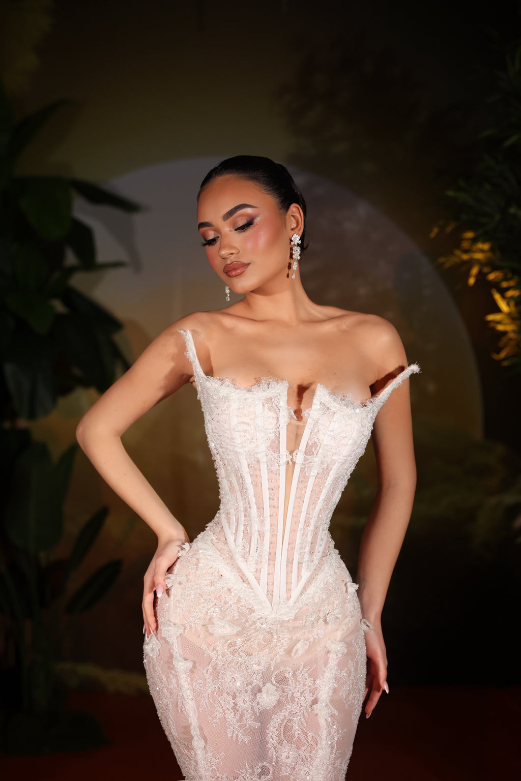 Daliana - Beaded Lace Mermaid Gown