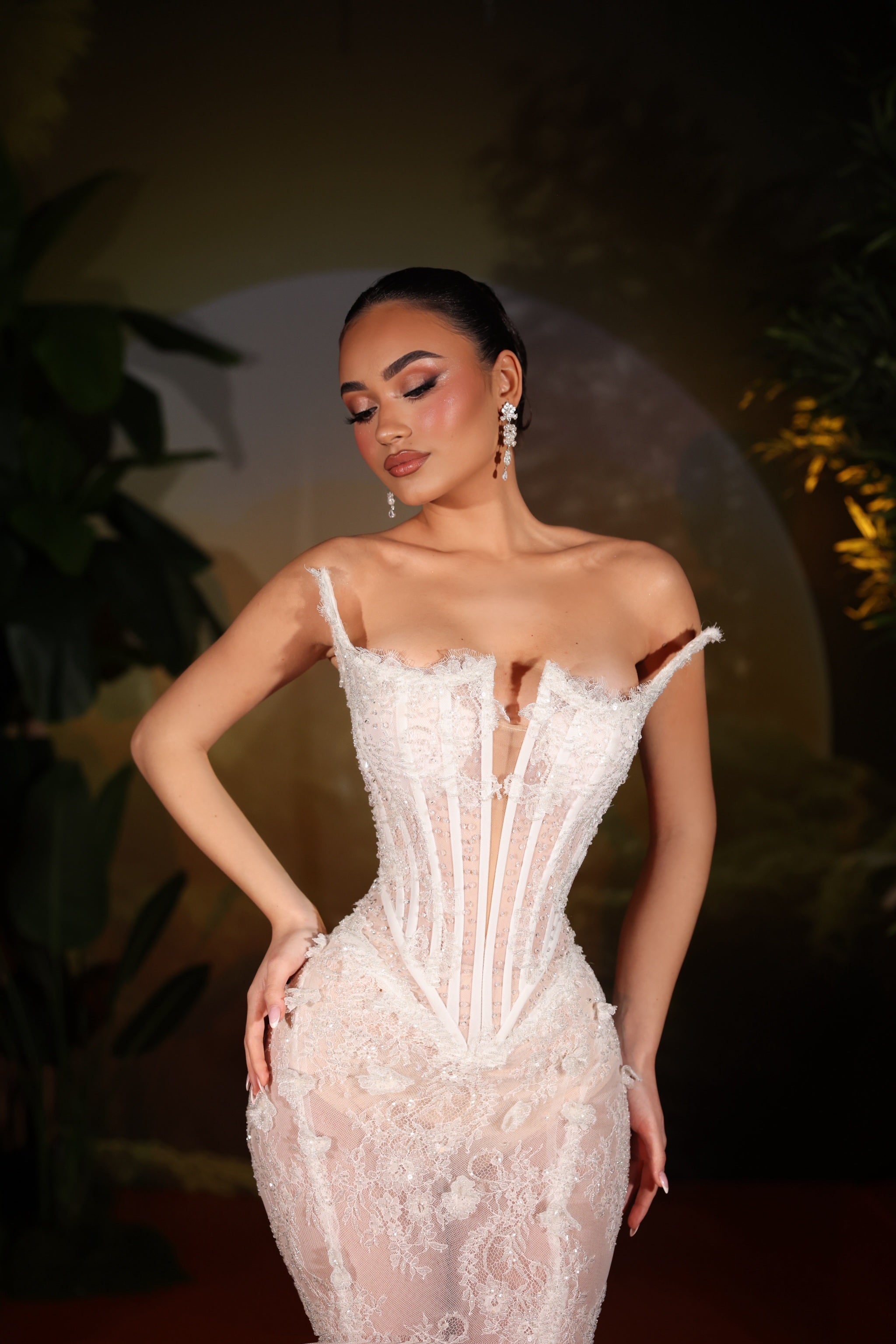 Daliana - Beaded Lace Mermaid Gown