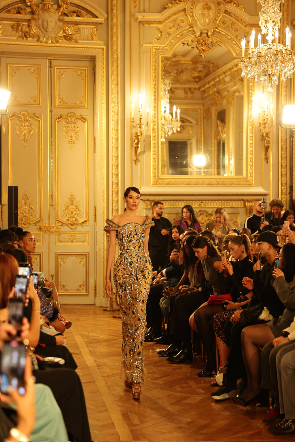 Bèrniela - Off Shoulder Beaded Gown