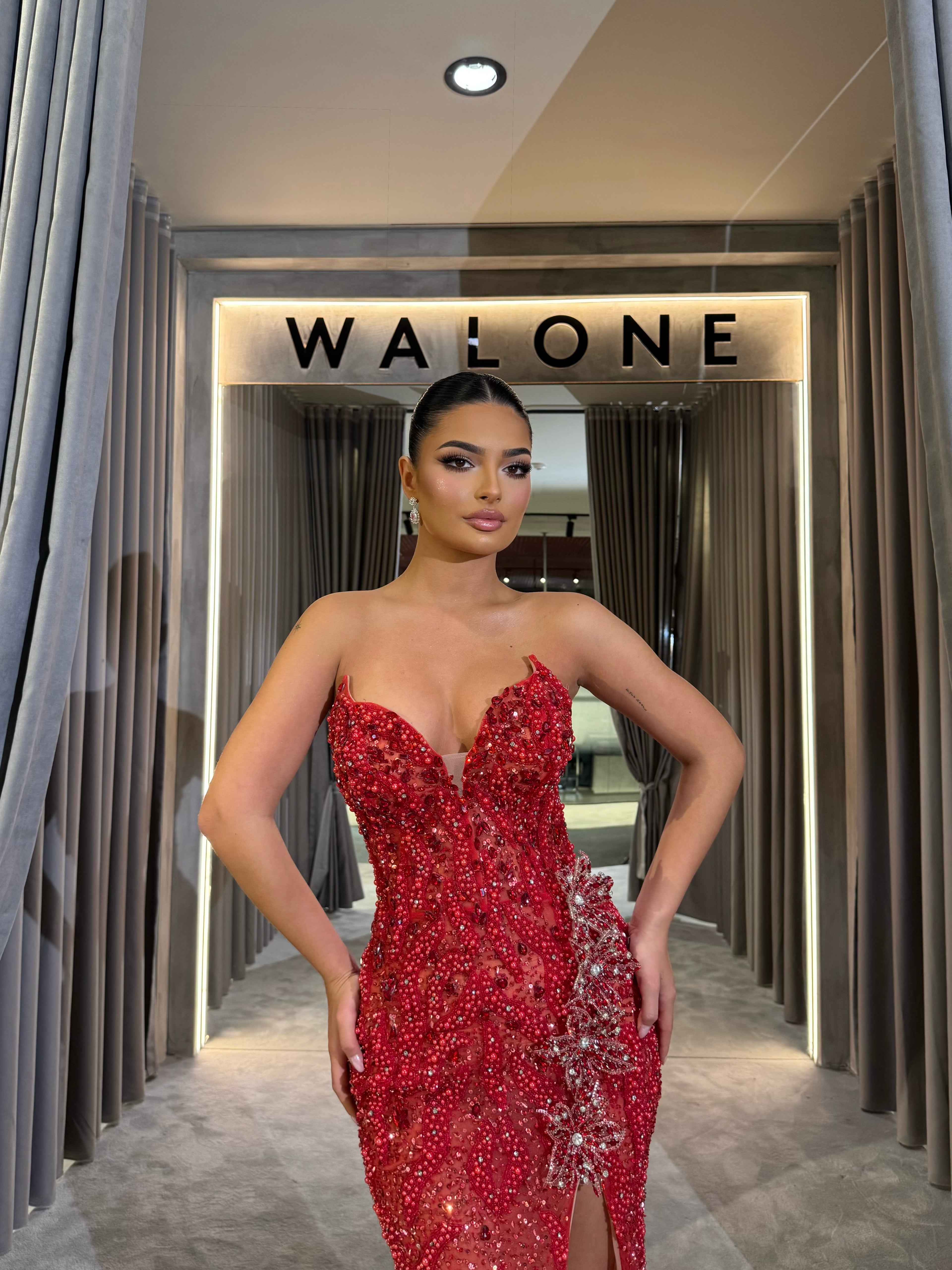 Ruby Rose Beaded Gown