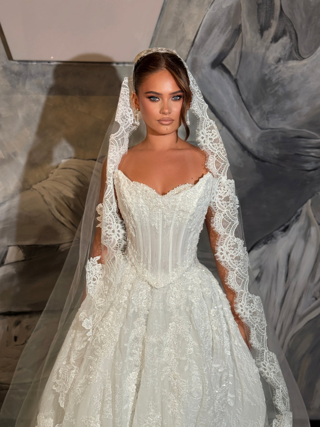 Liorena - Lace A line bridal gown