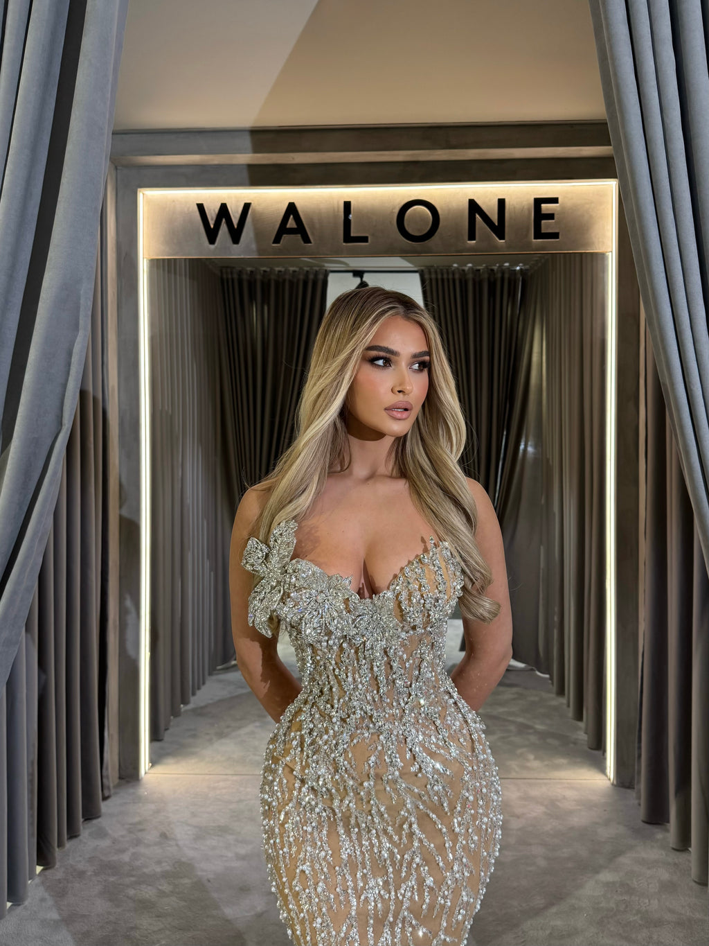 Golden Vine Crystal Gown