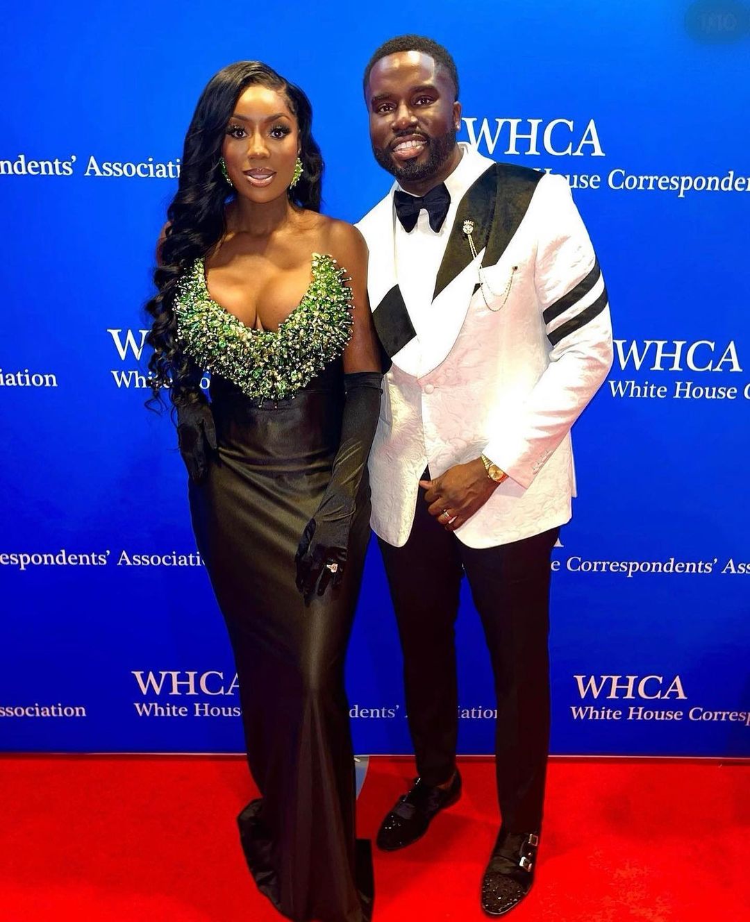 BLACK DRESS WITH HEART SHAPED CRYSTAL CORSET