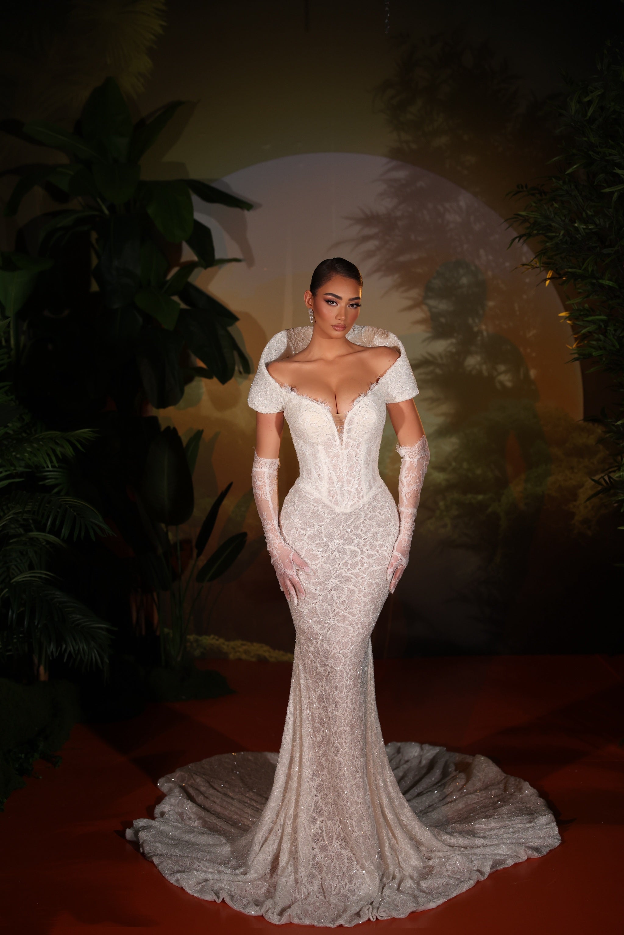 Clarisse - Off Shoulder Lace Mermaid Gown