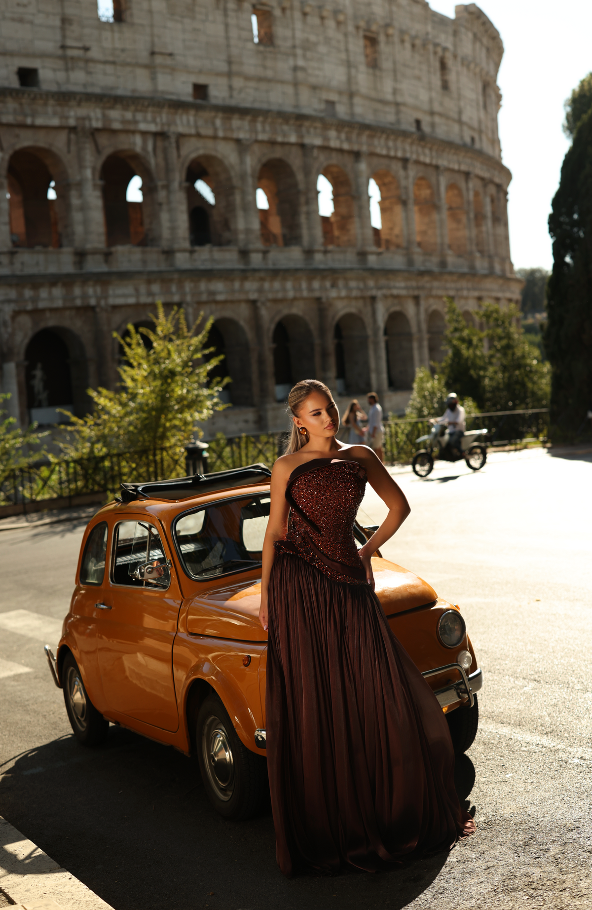 Olisa - Asymmetrical embellished chiffon gown