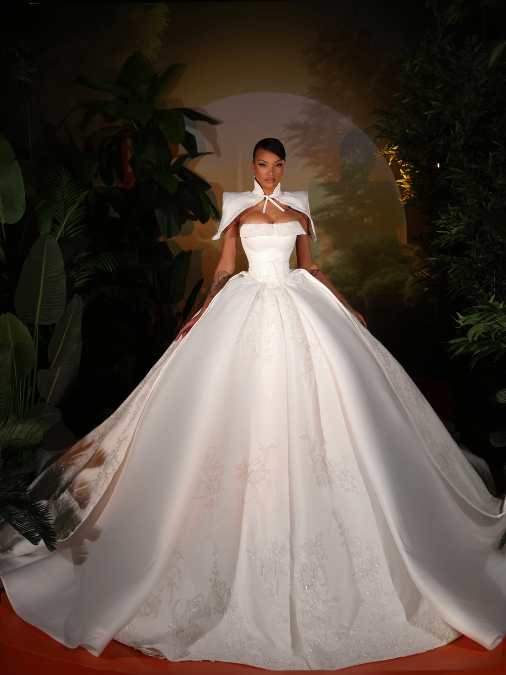 Emery - Pearl Cape Ballgown