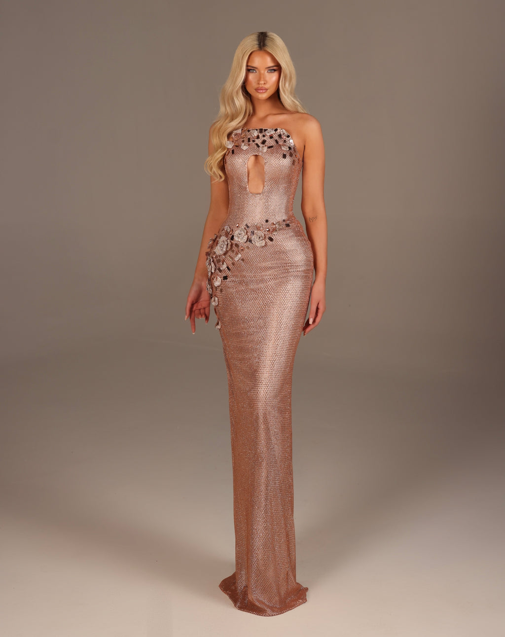Imelda - Embellished Cut Out Gown