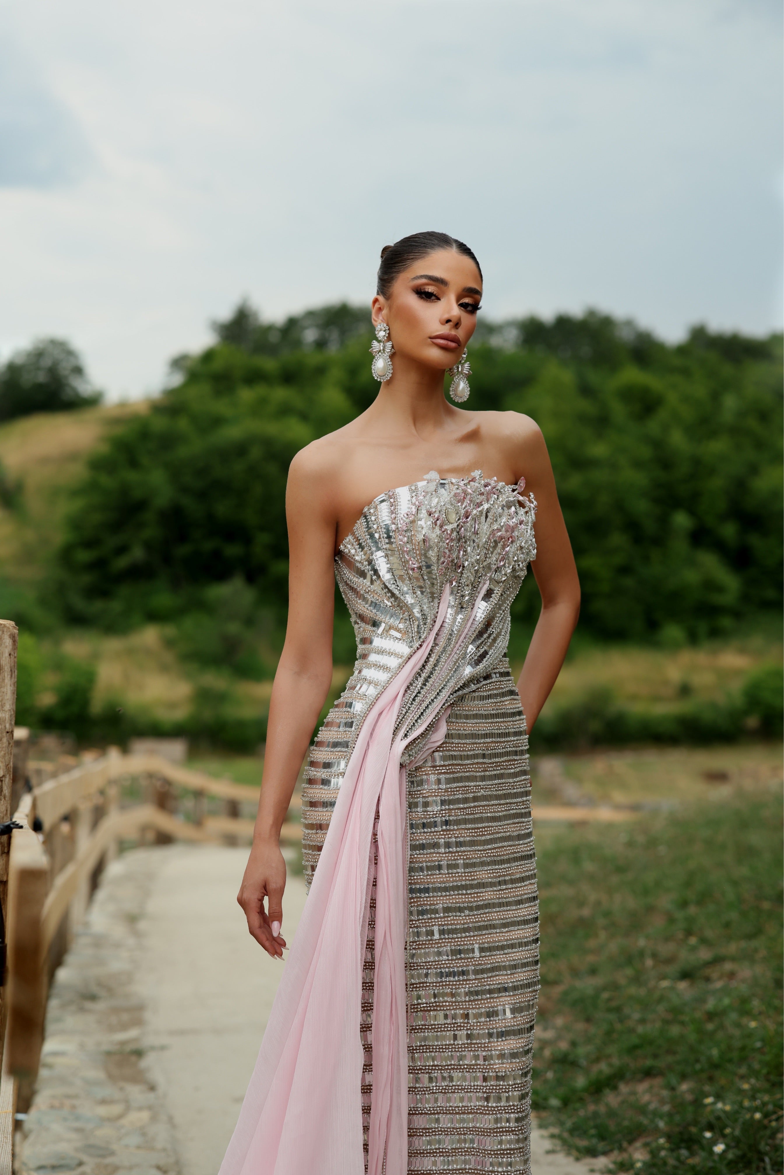 Eliette - 3D Floral Bodice Gown