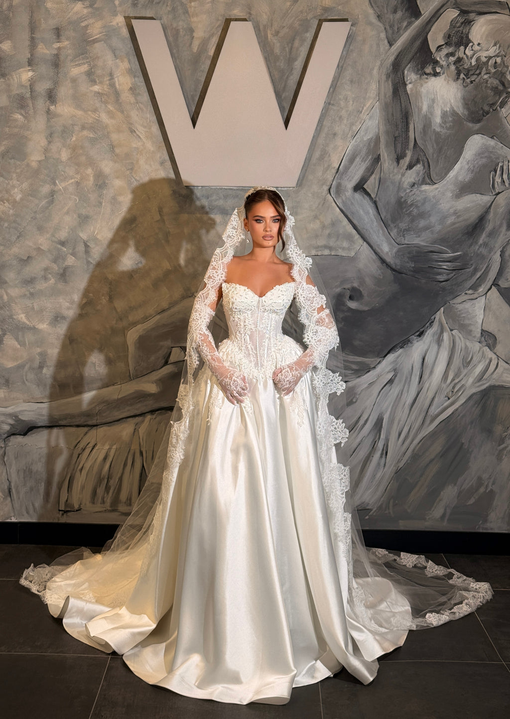 Maëline - Appliqué corset bridal gown