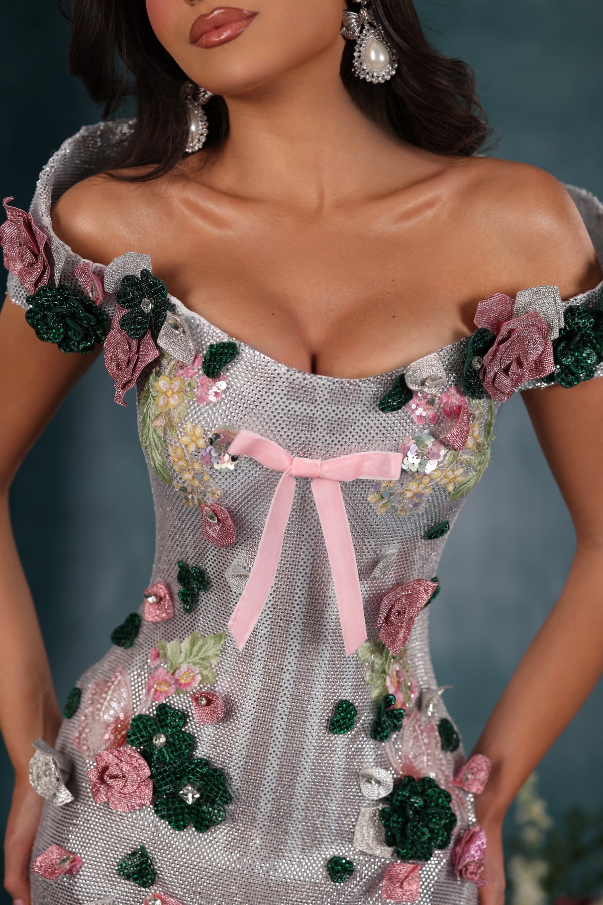 Mimosa - 3D Floral Embellished Gown