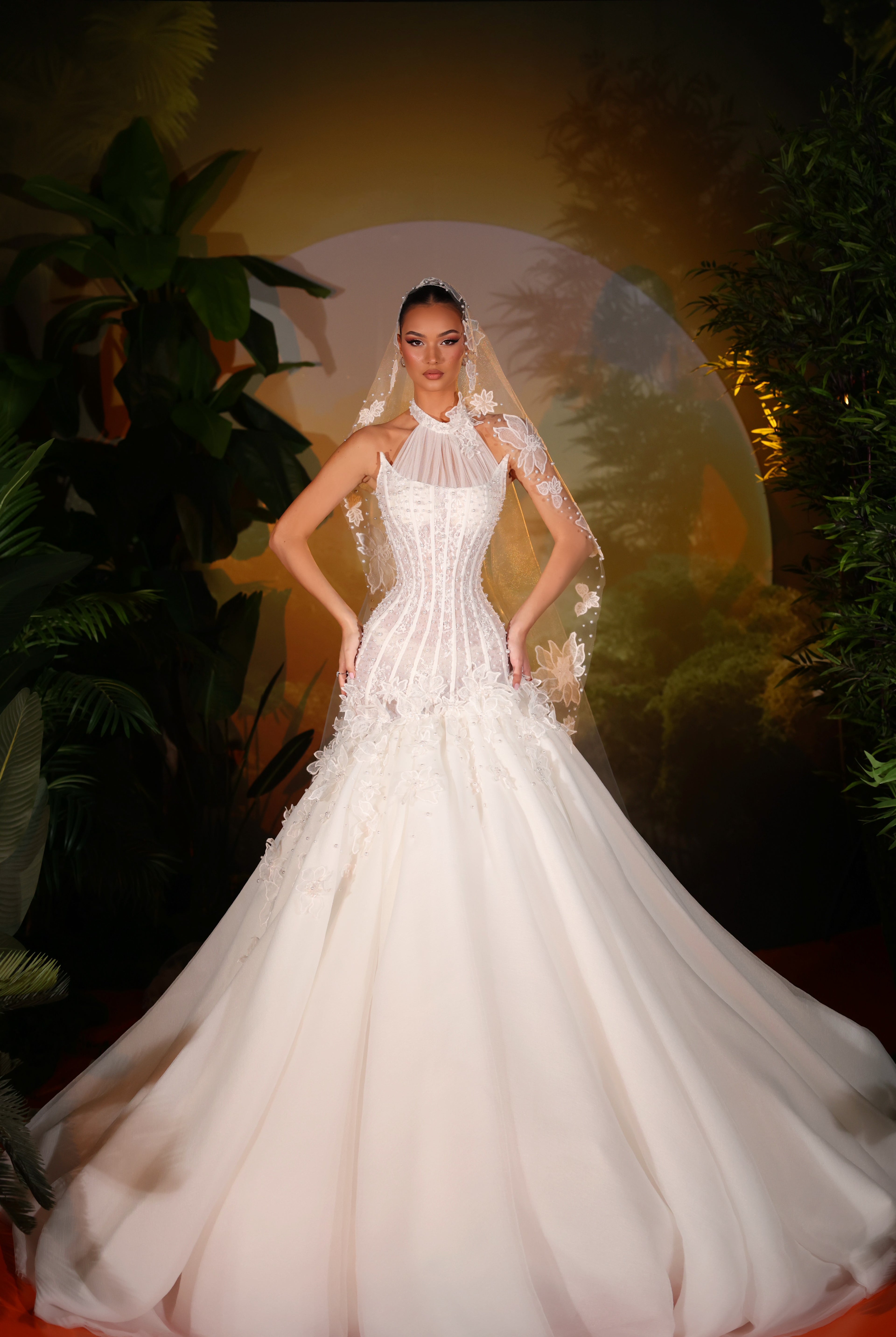 Averline - Halter Neck with Structured Corset Bodice