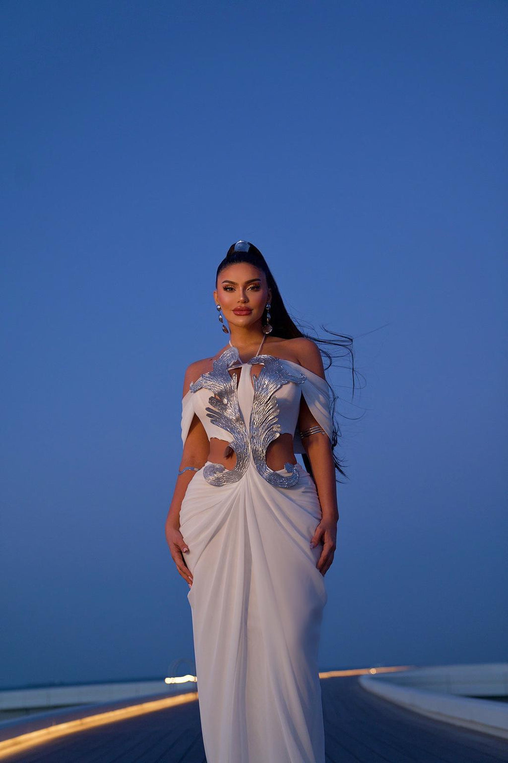 Andrea Gaviria - White Cutout Dress