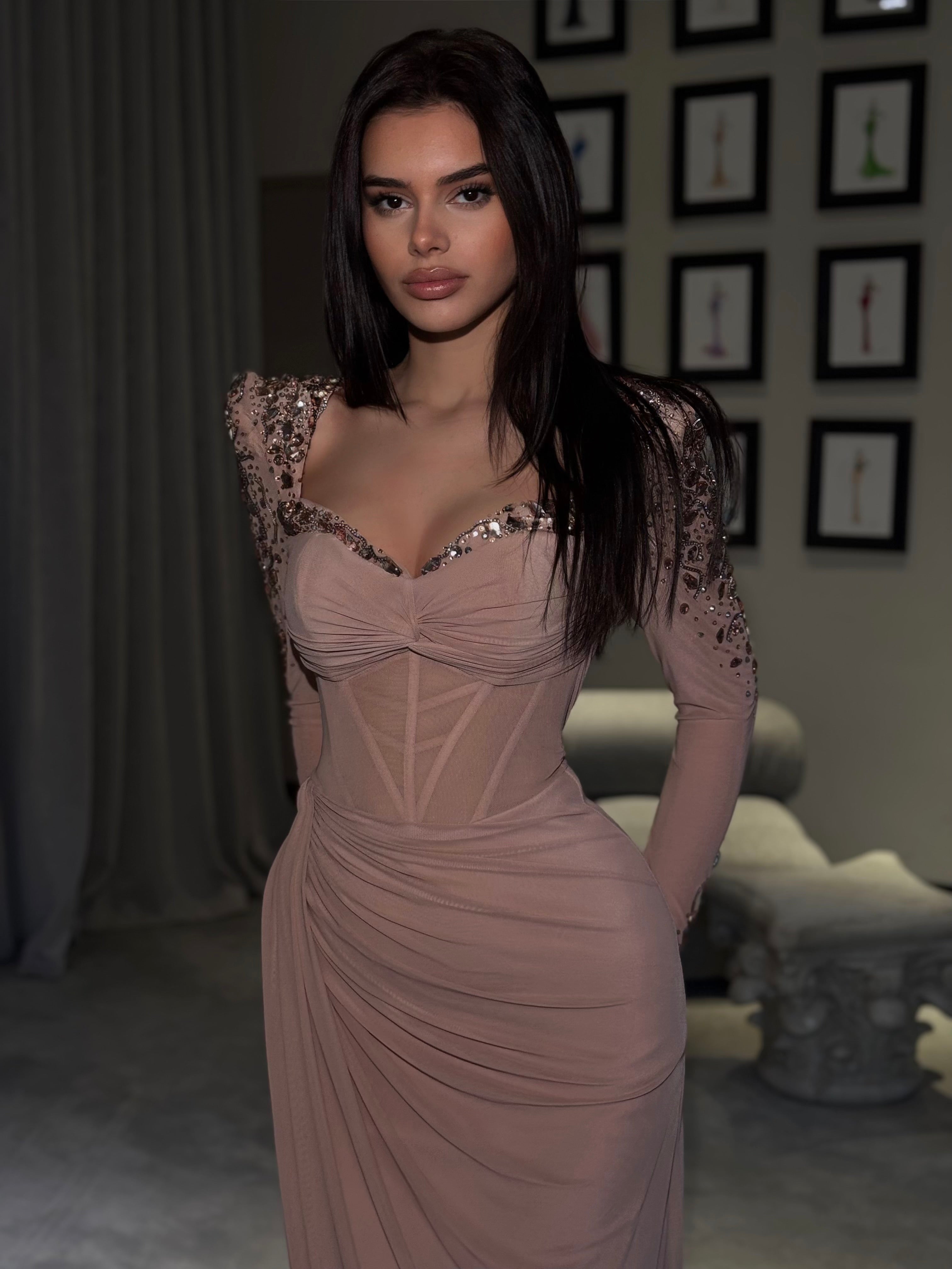 Eliara - Long Sleeve with Embellished Shoulders