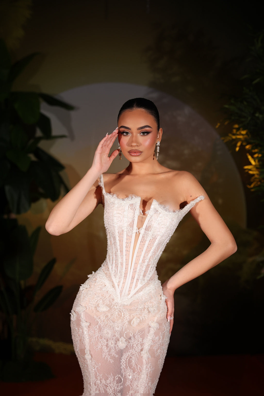 Daliana - Beaded Lace Mermaid Gown