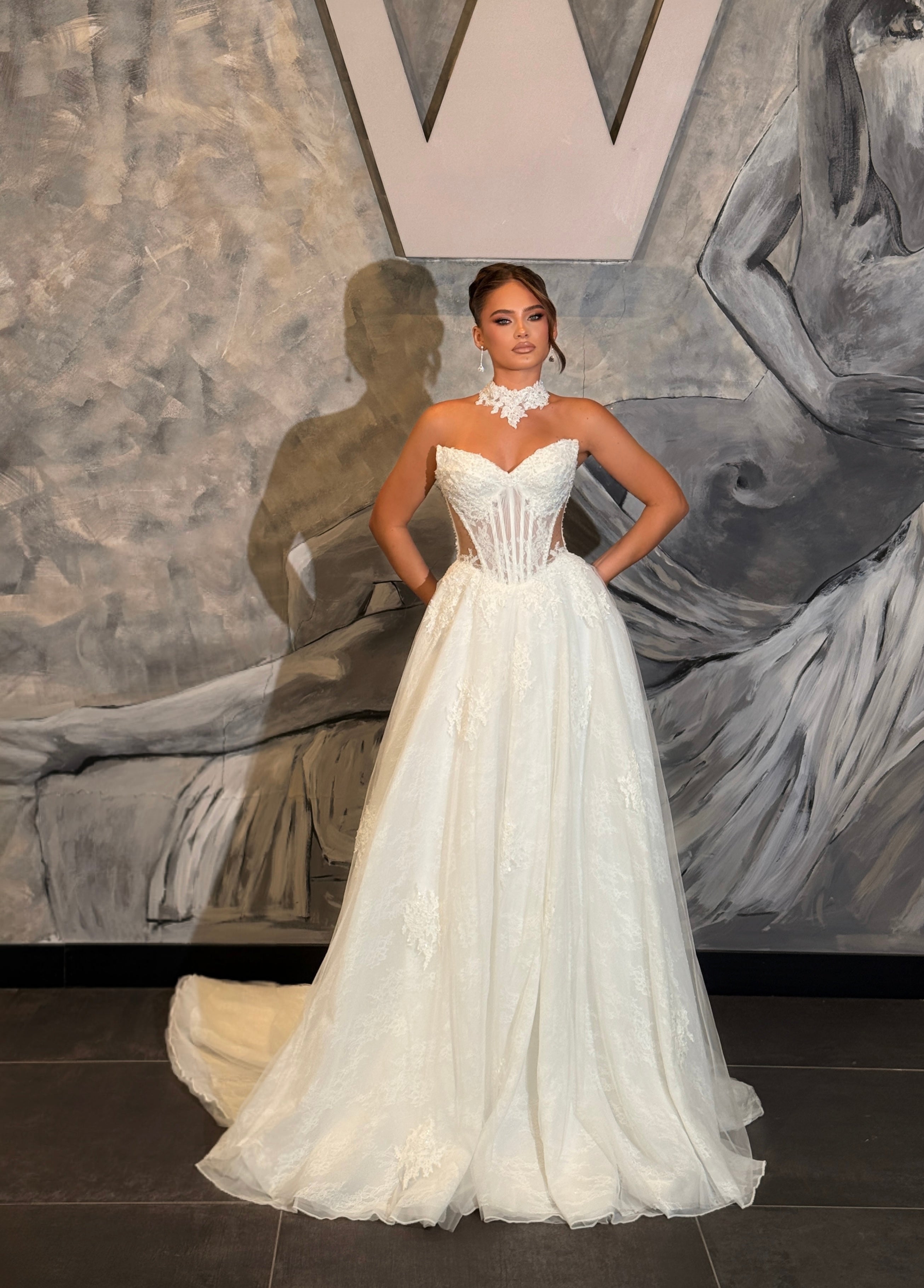 Sabina - Lace boned bridal gown