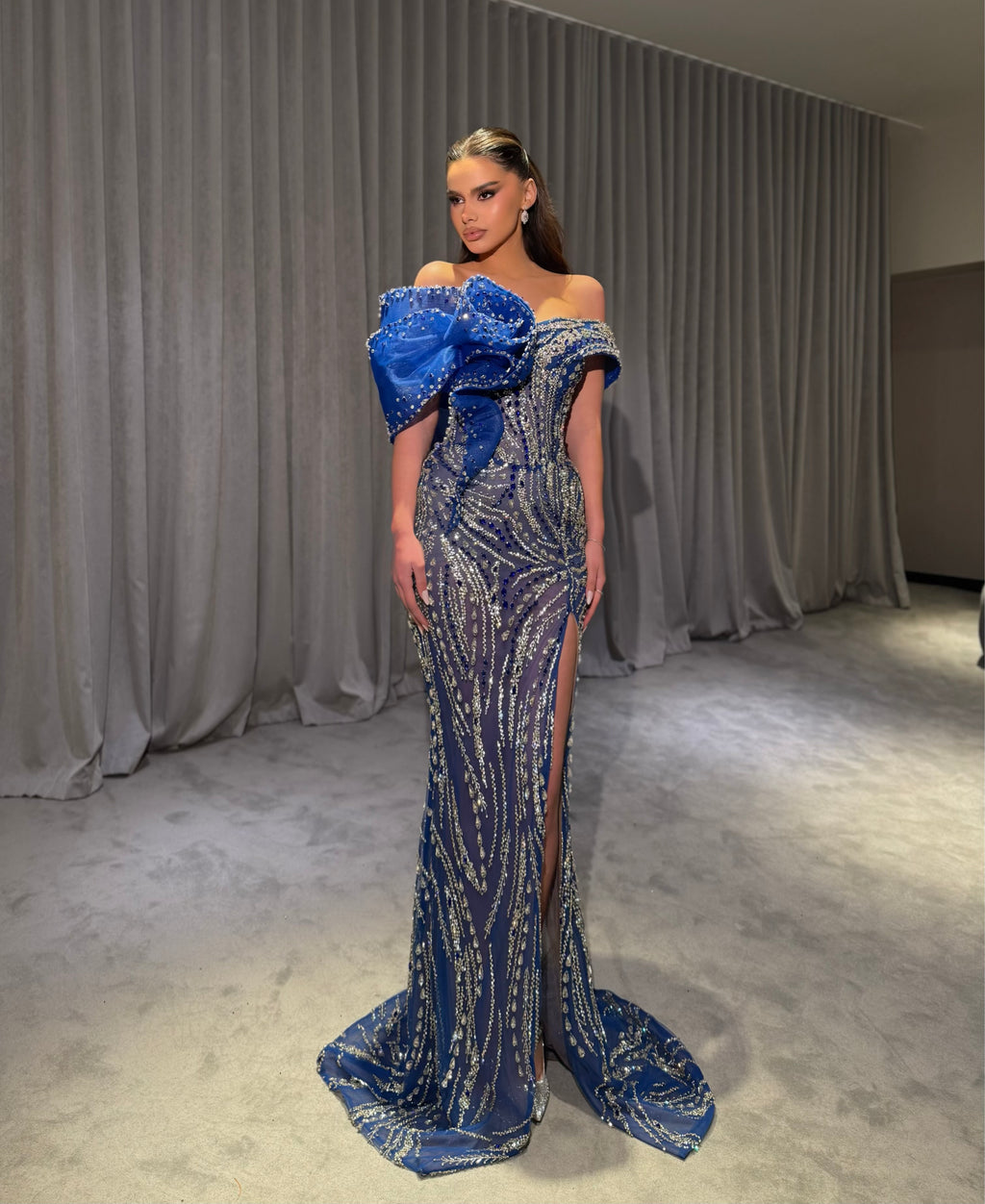 Noéa - Off Shoulder Beaded Corset Gown