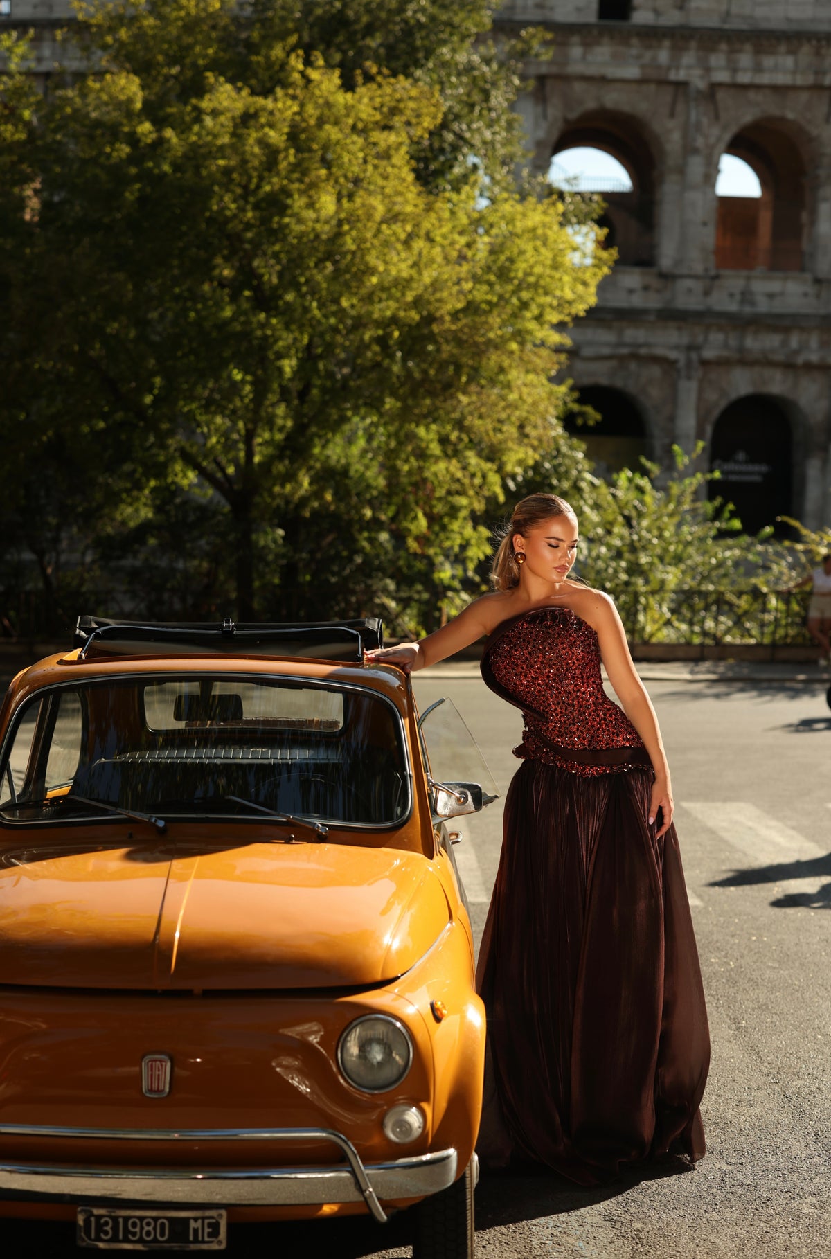 Olisa - Asymmetrical embellished chiffon gown