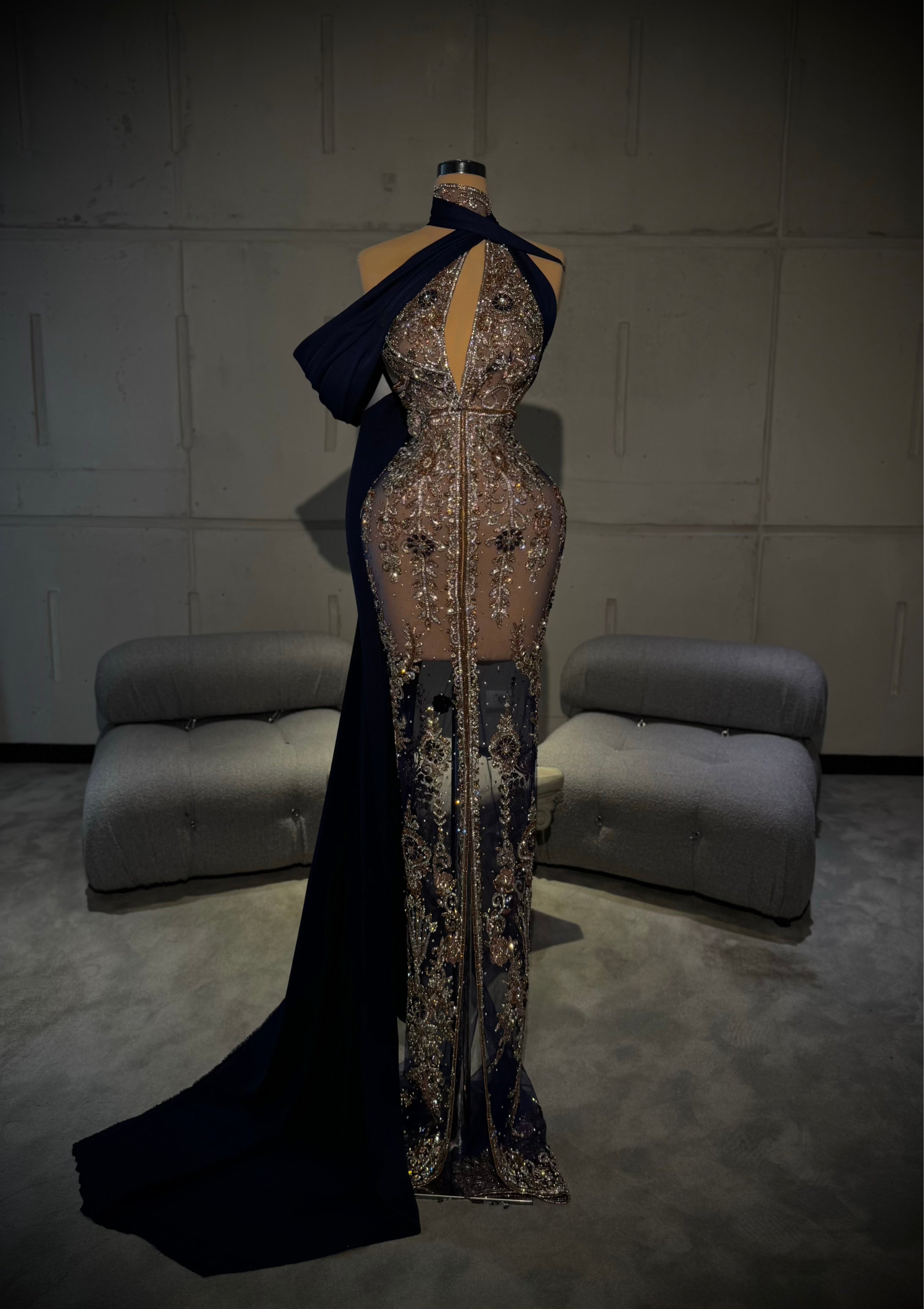 Zahrina – Black Embellished Gown