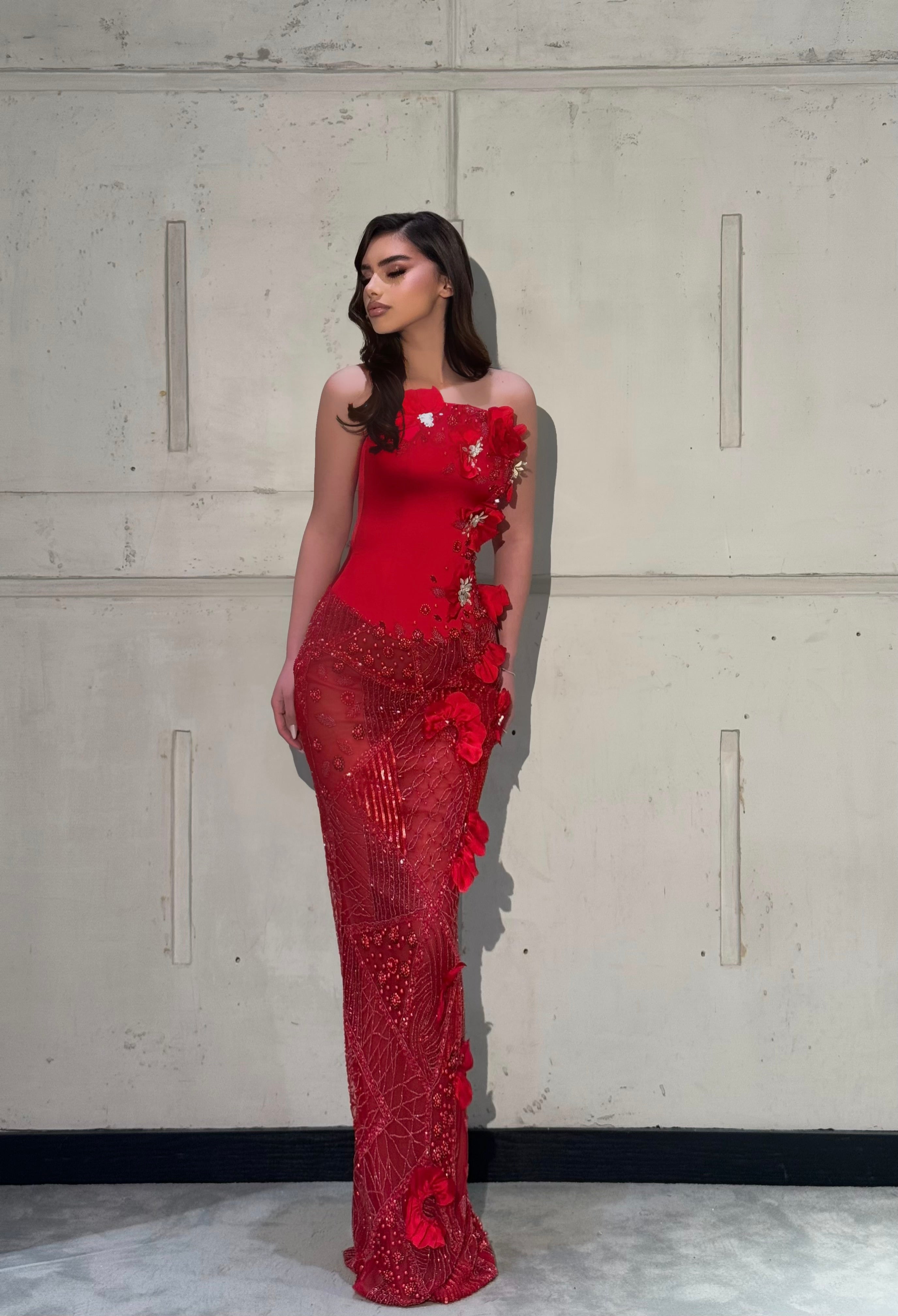 Merèa - Floral Beaded Gown