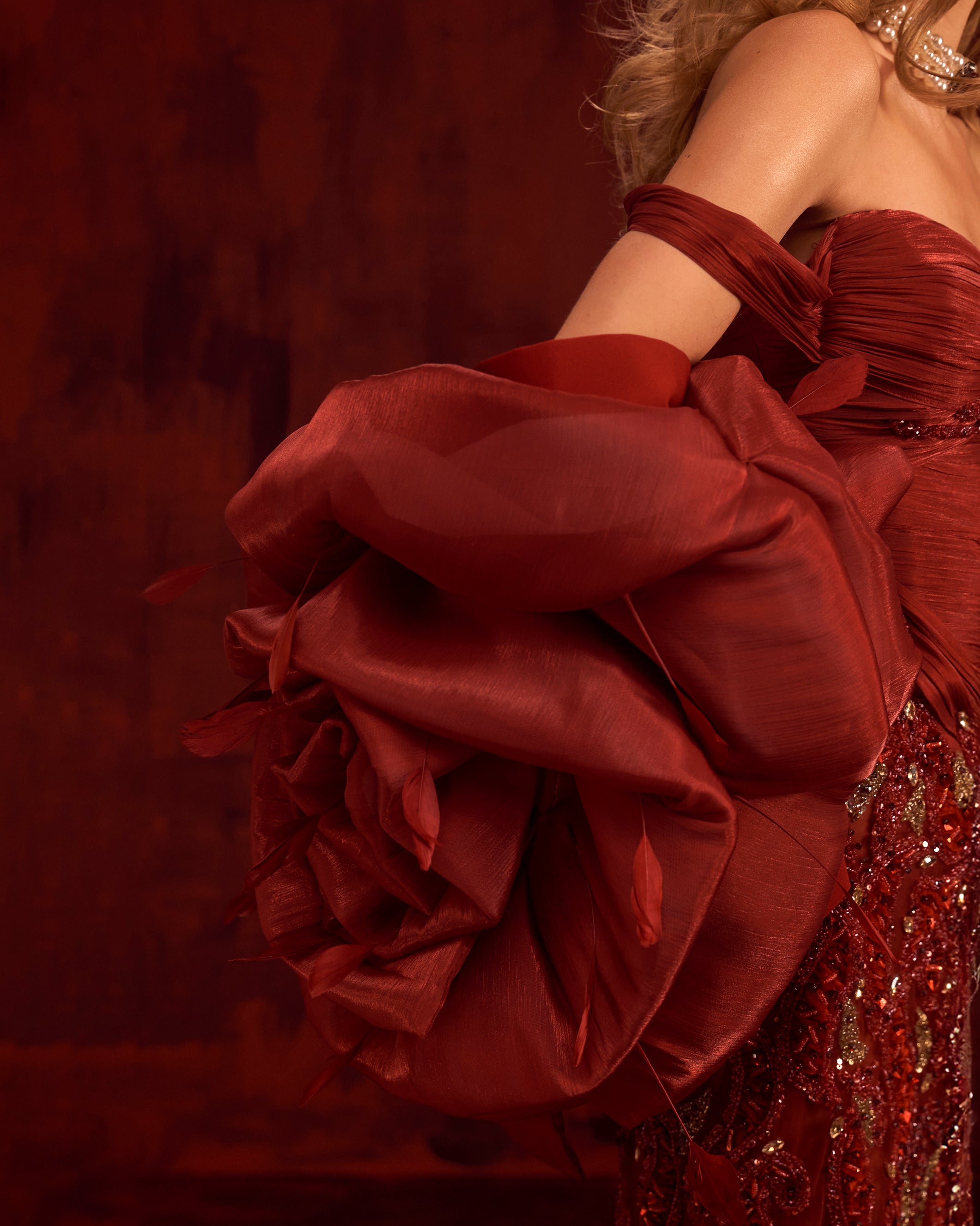 Esmara - Red Beaded Gown