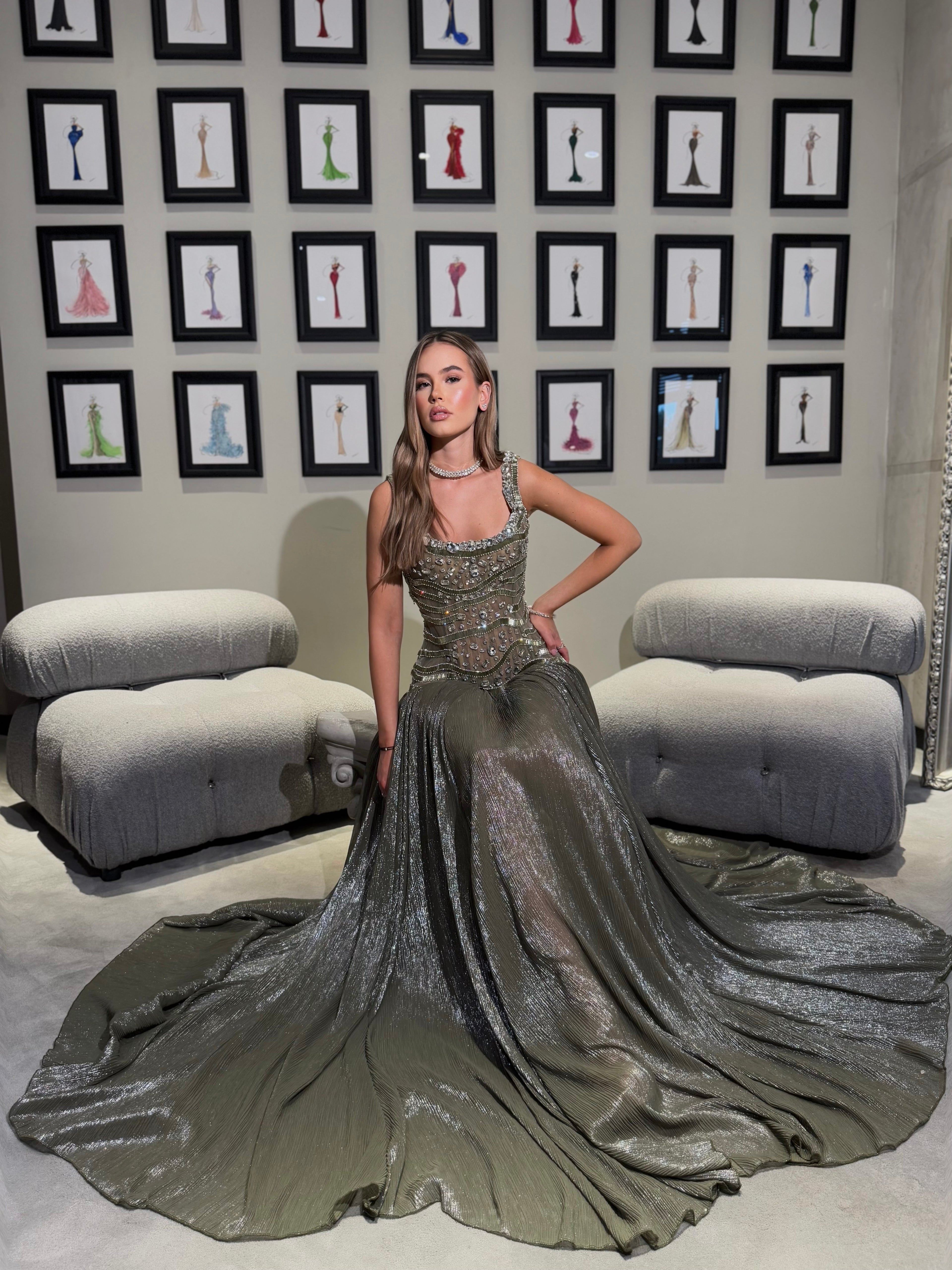 Rèlina - Olive Green Dress