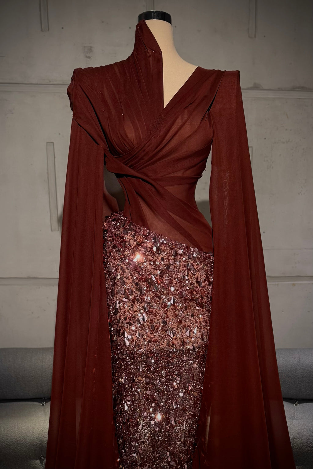 Egia - Crystal Cape Gown