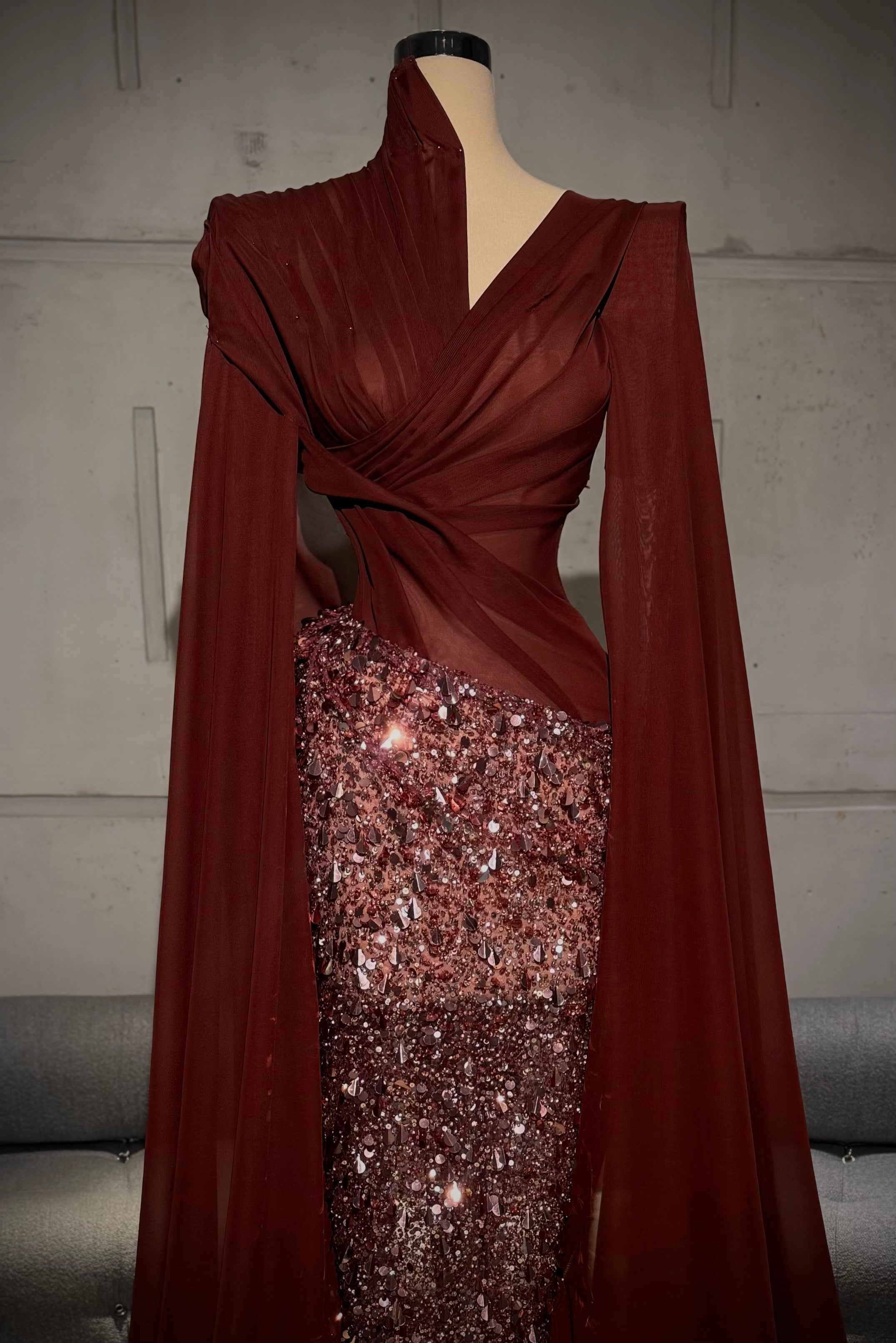 Egia - Crystal Cape Gown