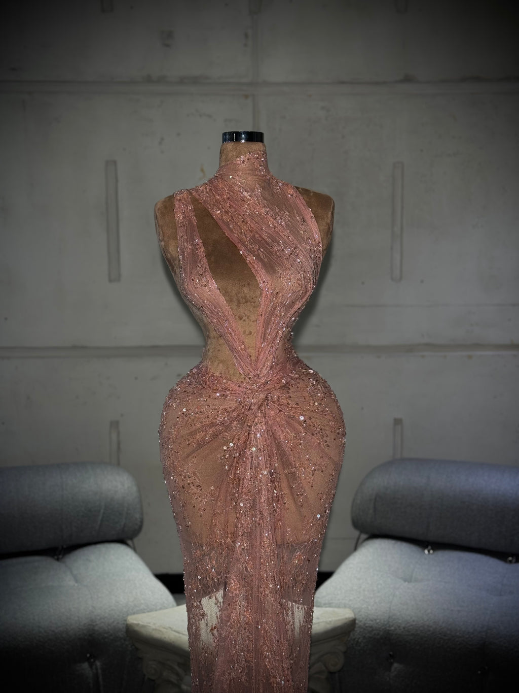 Aveline - Blush Pink Long Dress