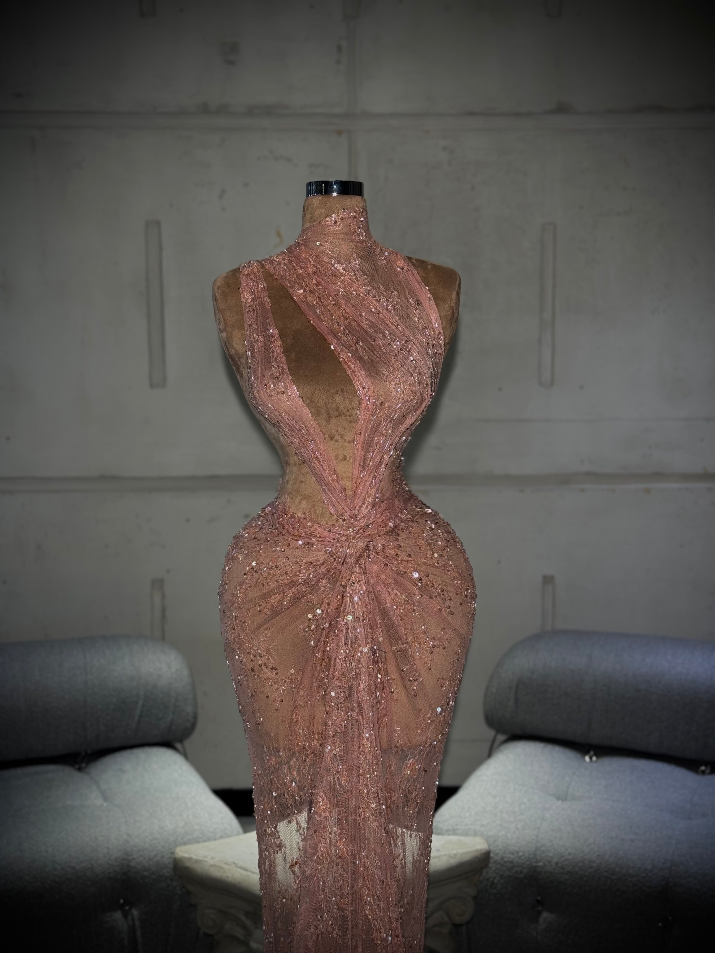 Aveline - Blush Pink Long Dress