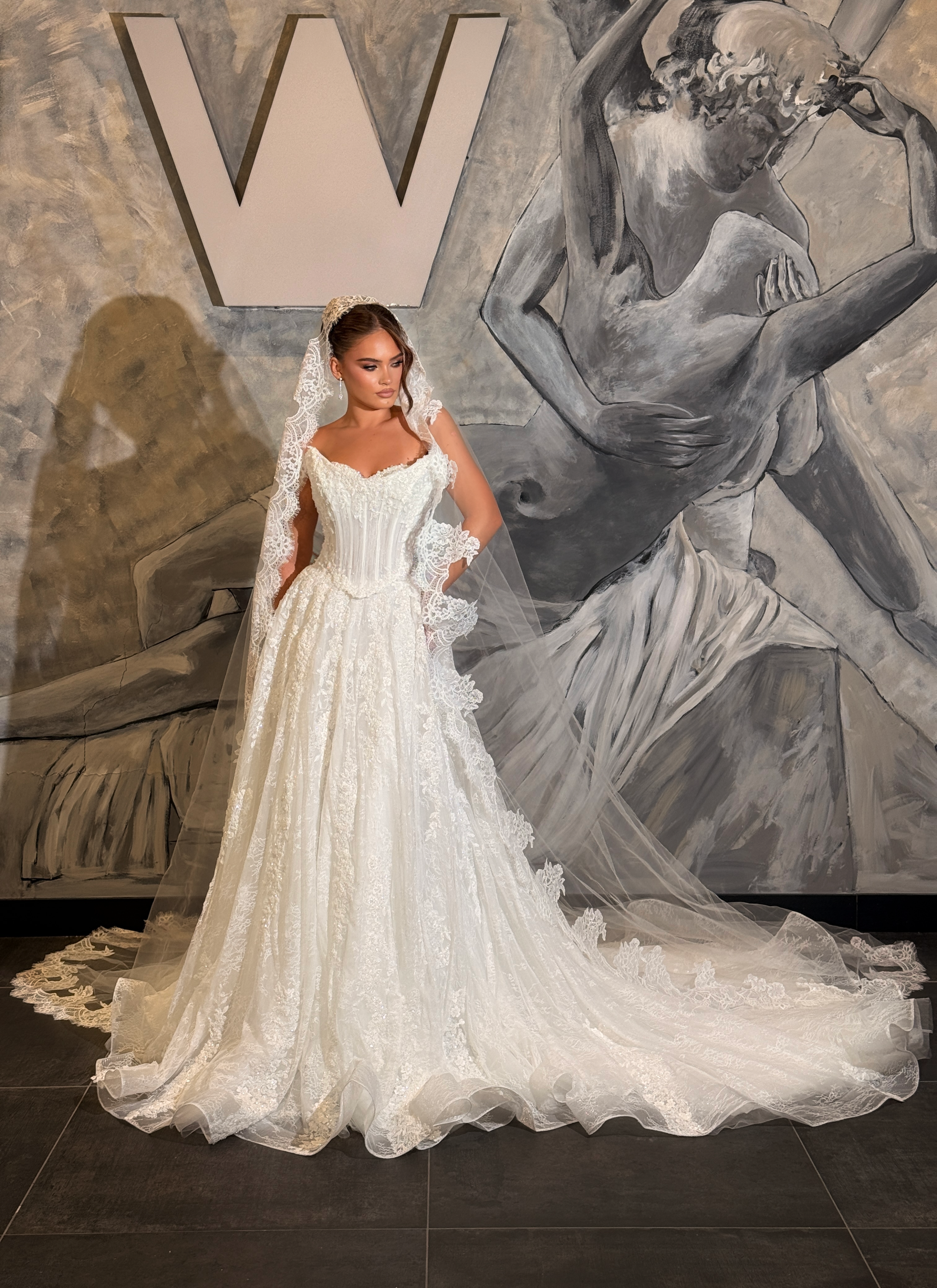 Liorena - Lace A line bridal gown