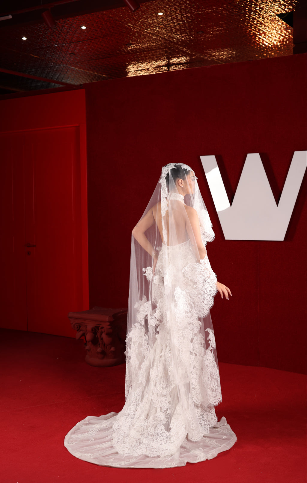 Nara - High Neck Lace Mermaid Gown